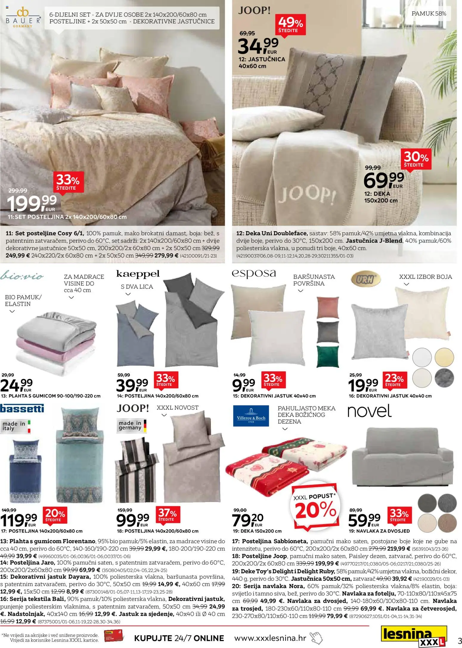 Lesnina katalog | vrijedi od 07.01.2026 | Stranica: 3 | Proizvodi: Jastučnica, Plahta, Dvosjed, Deka