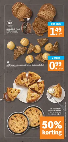 AH Roomboter appeltaart naturel, Vers uit onze oven - Voorbeeld van een folder van Albert Heijn, geldig van 09.03.2026 | Pagina: 10
