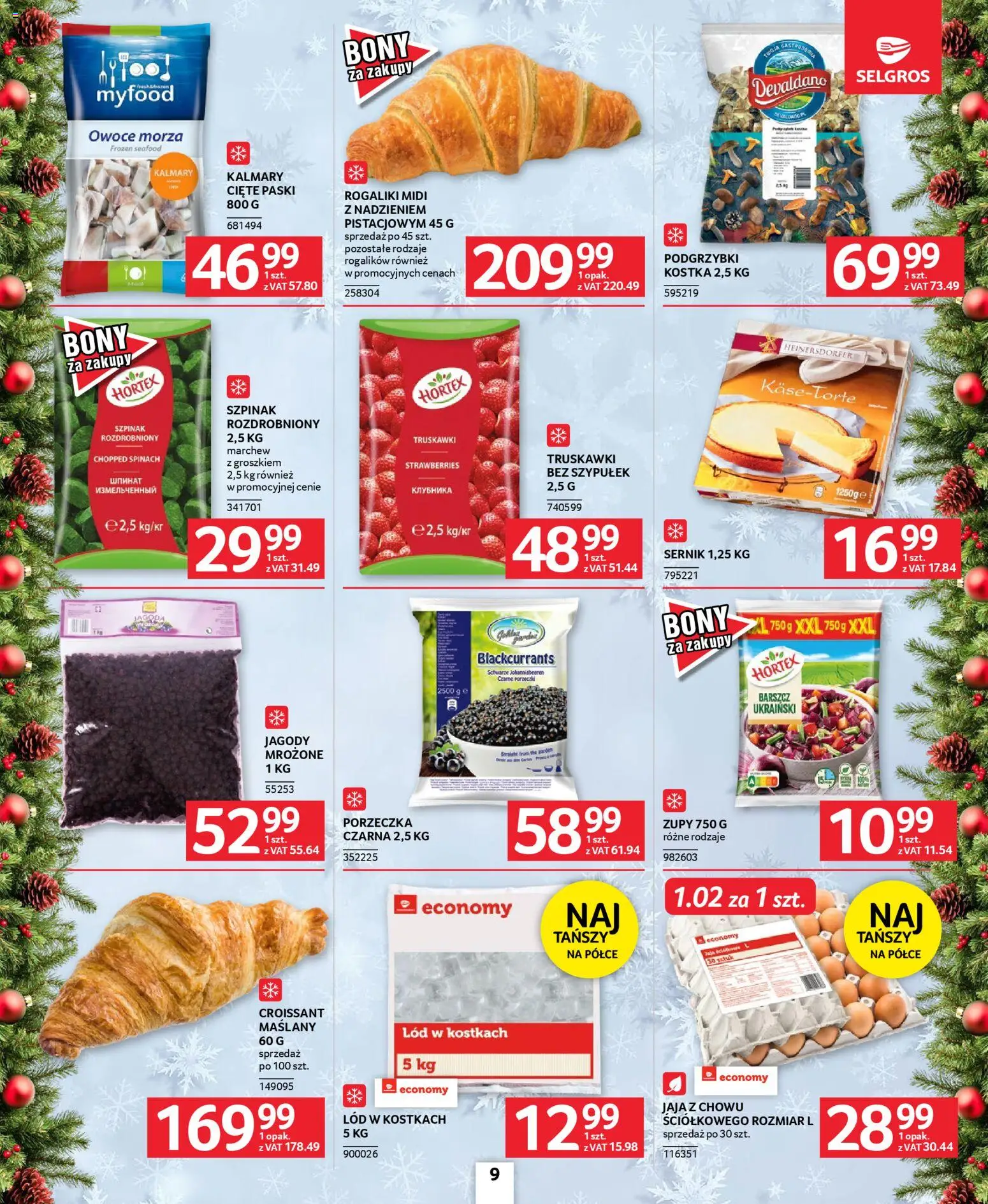 Selgros cash&carry Gazetka - Oferta dla gastronomii od 04.12.2025 | Strona: 9 | Produkty: Barszcz, Barszcz ukraiński, Porzeczka, Lód w kostkach