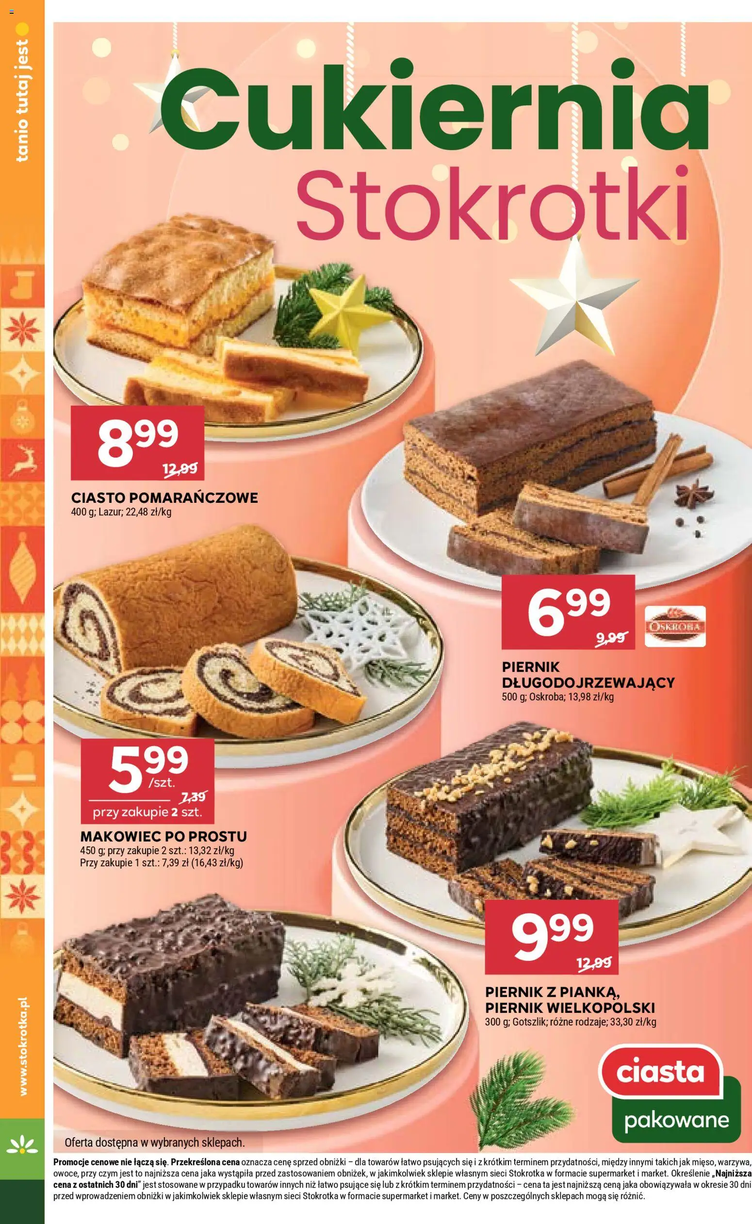Stokrotka Gazetka od 04.12.2025 | Strona: 20 | Produkty: Stokrotka, Ciasto, Piernik, Warzywa