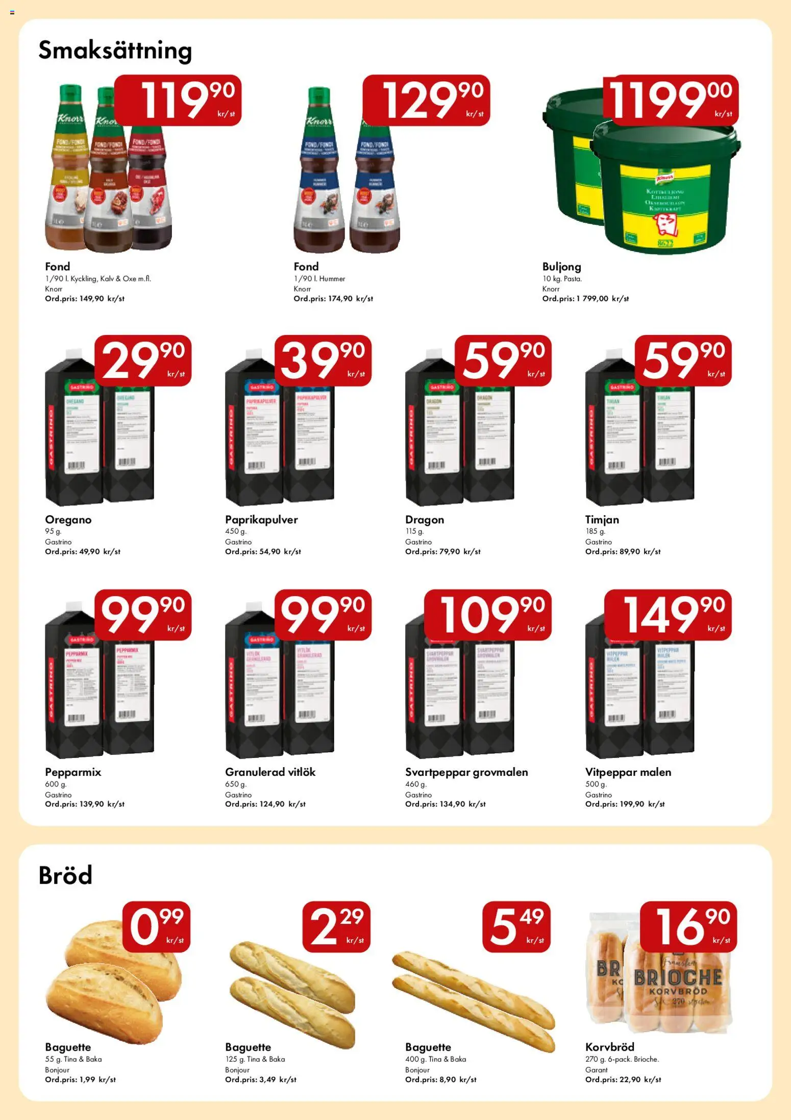 Hypermarkety reklamblad aktuell från 20.04.2026 | Sida: 8 | Produkter: Baguette, Oregano, Bröd, Vin