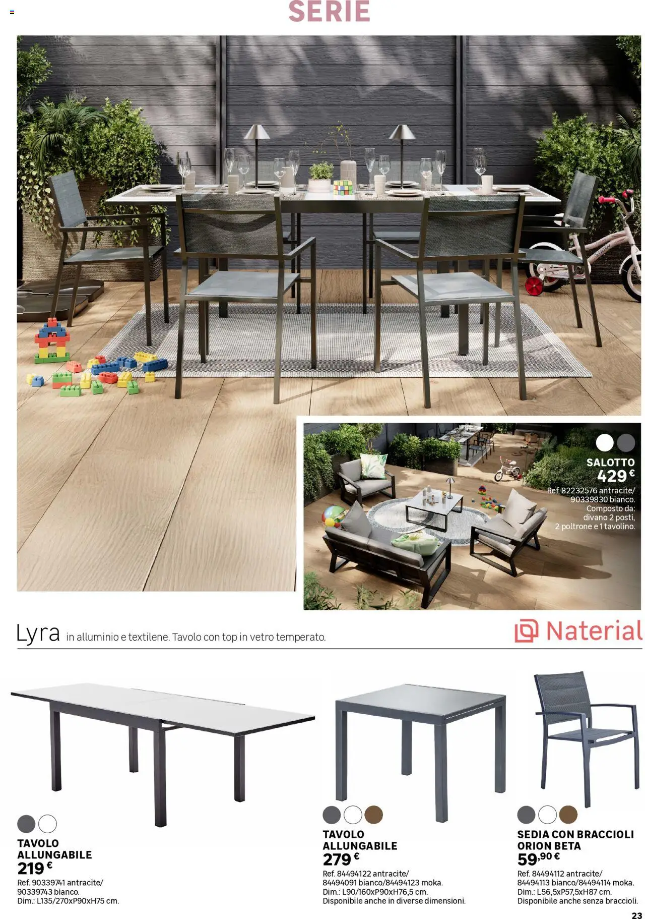 Volantino Leroy Merlin del 02.06.2025 | Pagina: 23 | Prodotti: Braccioli, Top, Divano, Sedia