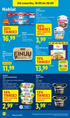 Serek homogenizowany, 150 g orzech-czekolada lub czekolada-pomarańcza od 18.09.2025 | Strona: 28