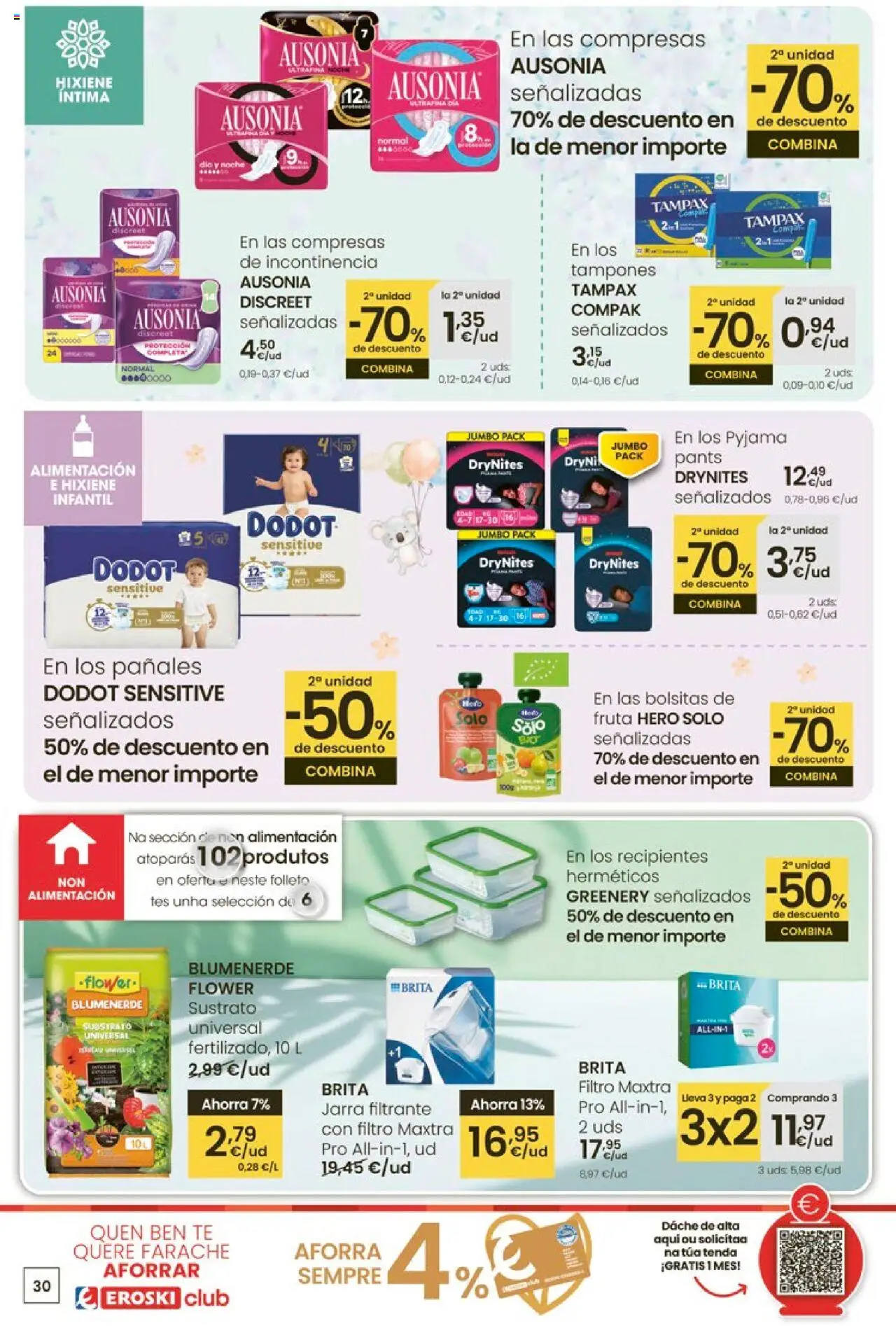 Eroski - Ofertón Center │ válido desde el 18.09.2025 | Página: 30 | Productos: Tampones, Té, Γλυφιτζούρι