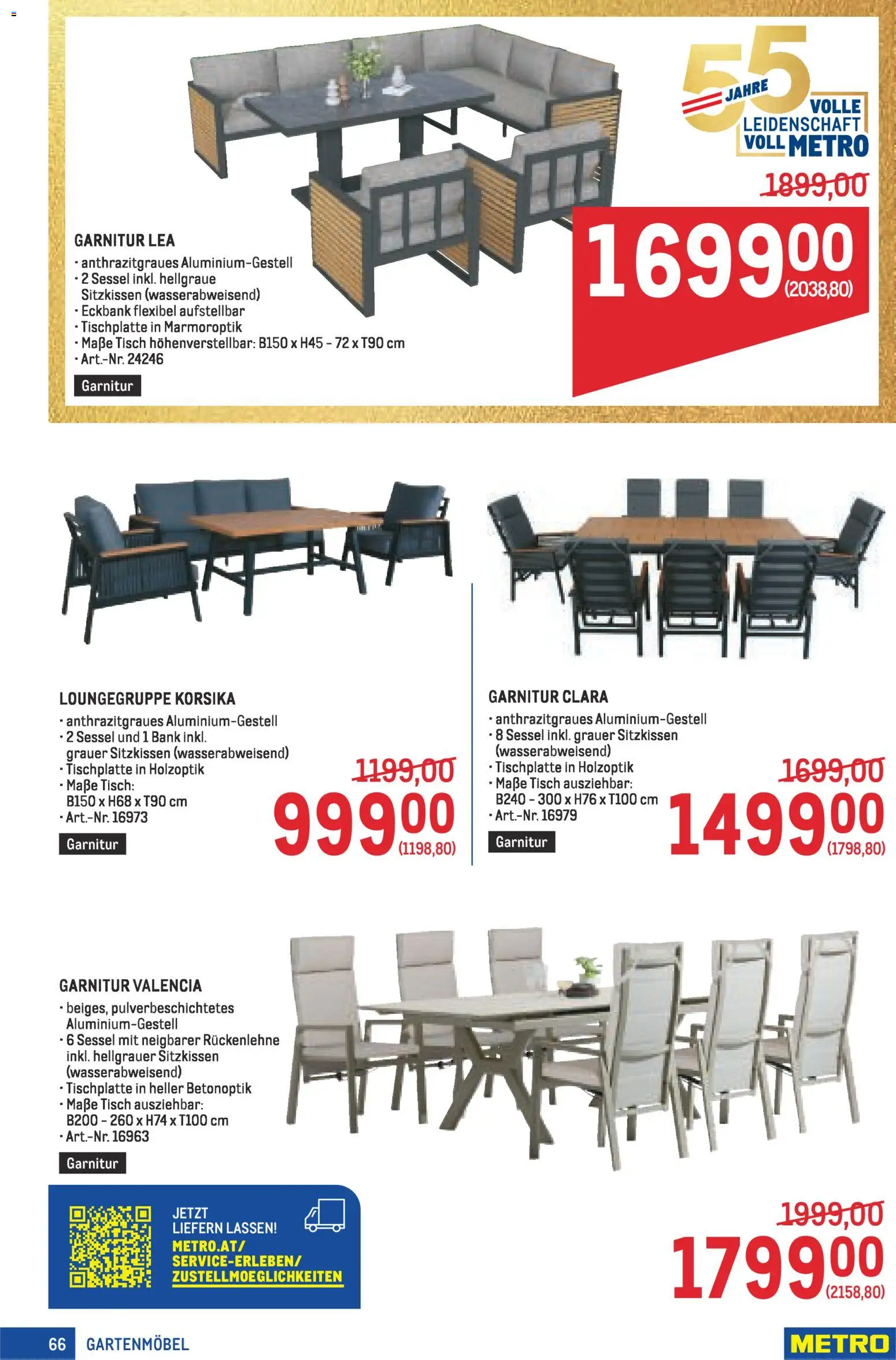 Metro angebote Profi gültig ab 05.03.2026 | Seite: 66 | Produkte: Sessel, Tisch, Gartenmöbel
