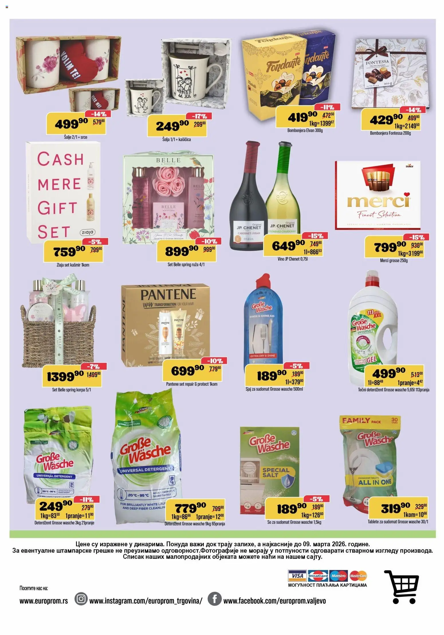 Europrom katalog - važi od 25.02.2026 | Strana: 12 | Proizvode: Bombonjera, Merci, So, Vino