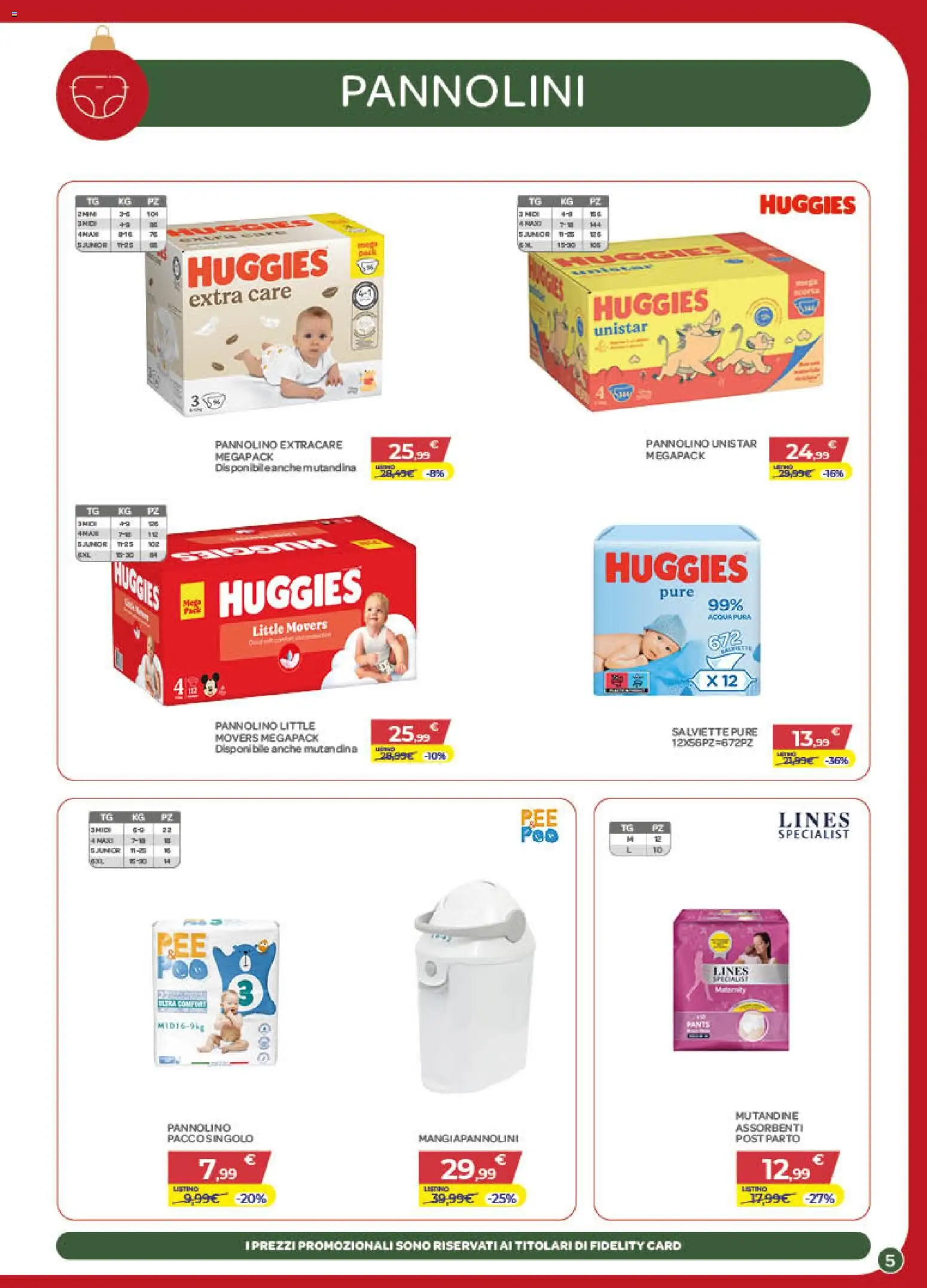 Volantino Bimbo store del 04.12.2025 | Pagina: 5 | Prodotti: Pannolini, Mutandine, Acqua