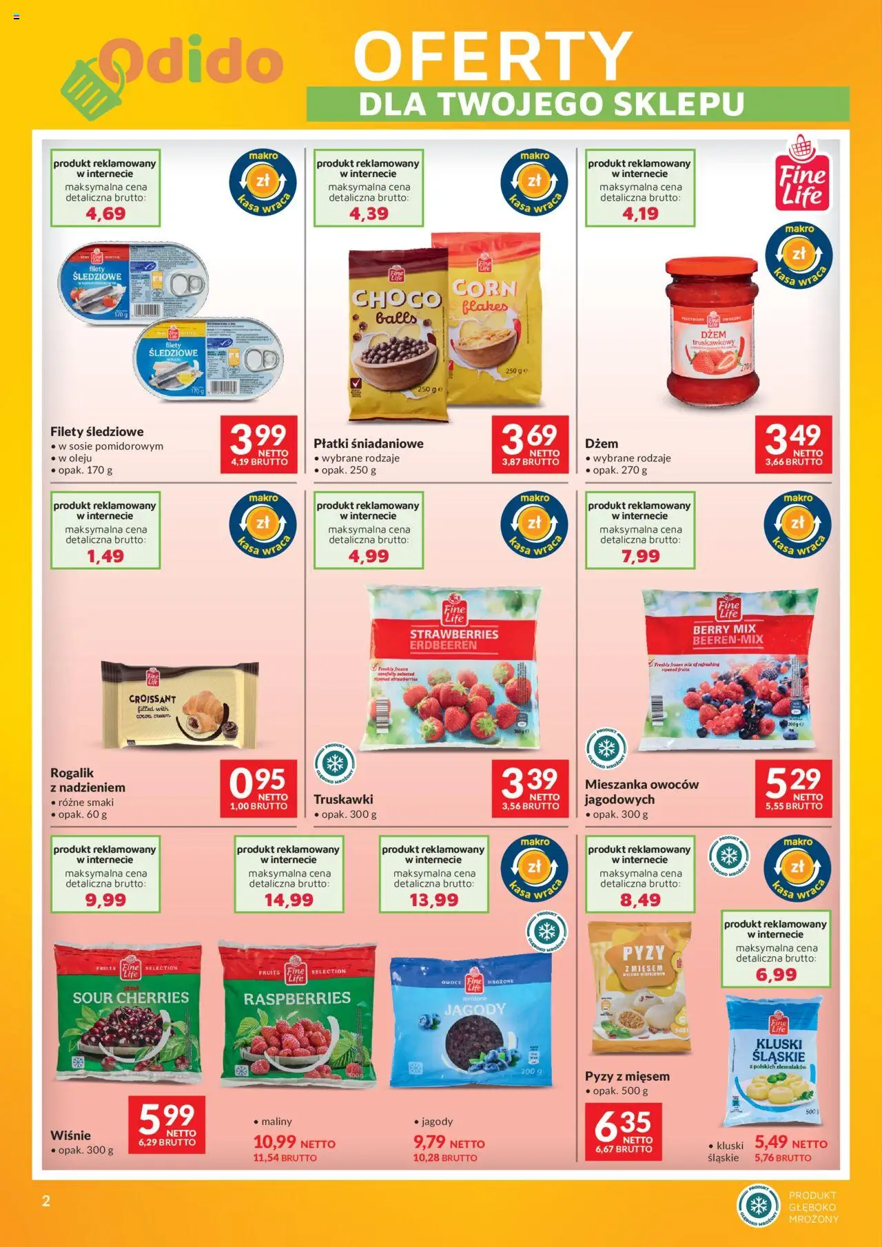 Makro Gazetka - Odido Oferty dla Twojego sklepu od 10.10.2025 | Strona: 2 | Produkty: Wiśnie, Dżem, Płatki, Owoce