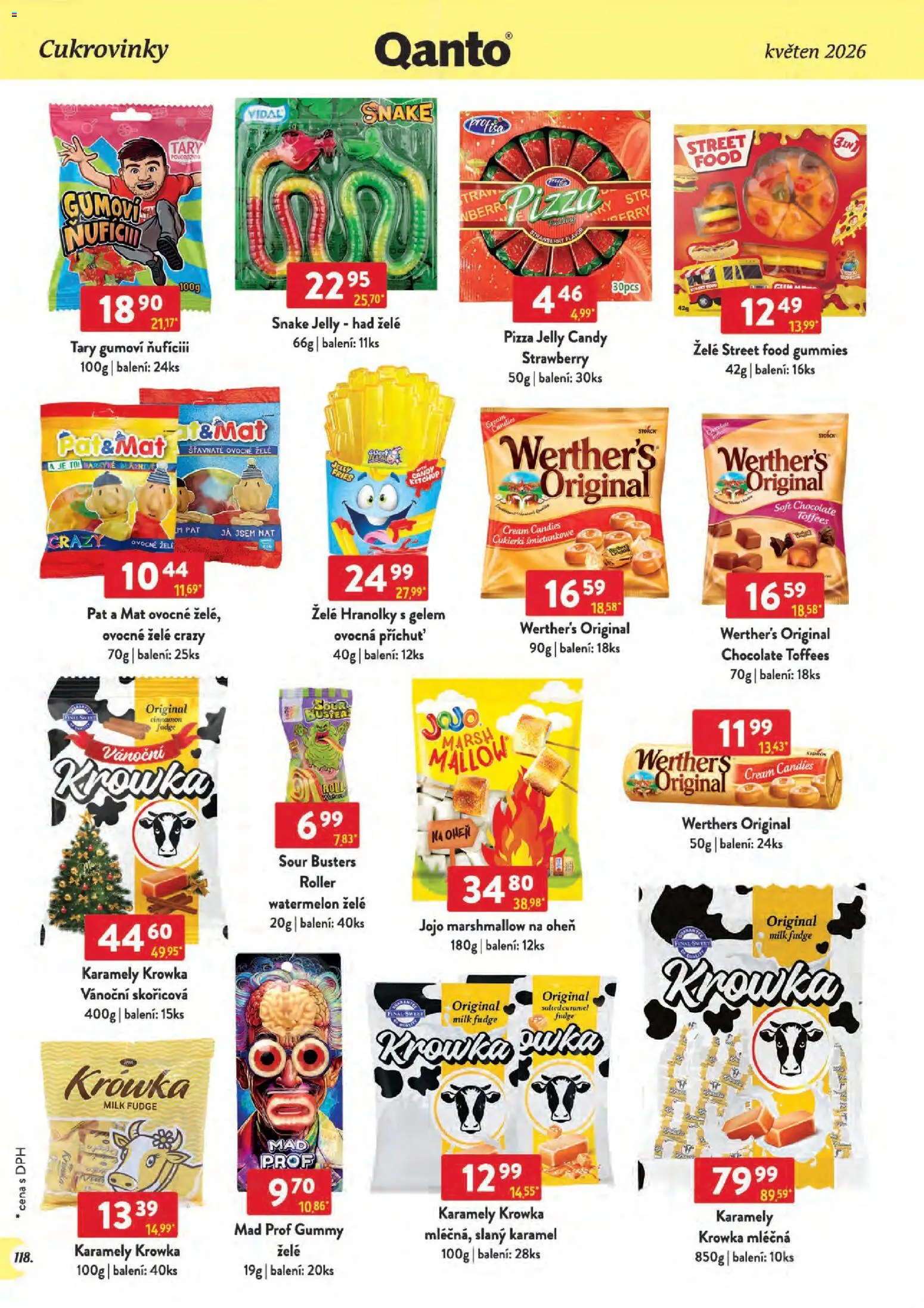 Astur & Qanto leták - Velkoobchod 05/2026 od 01.05.2026 | Strana: 118 | Produkty: Slaný karamel, Jojo, Marshmallow, Pizza