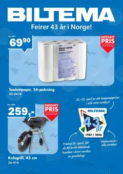 Forhåndsvisning av Biltema Jubileumbrosjyre gyldig fra 20.04.2026