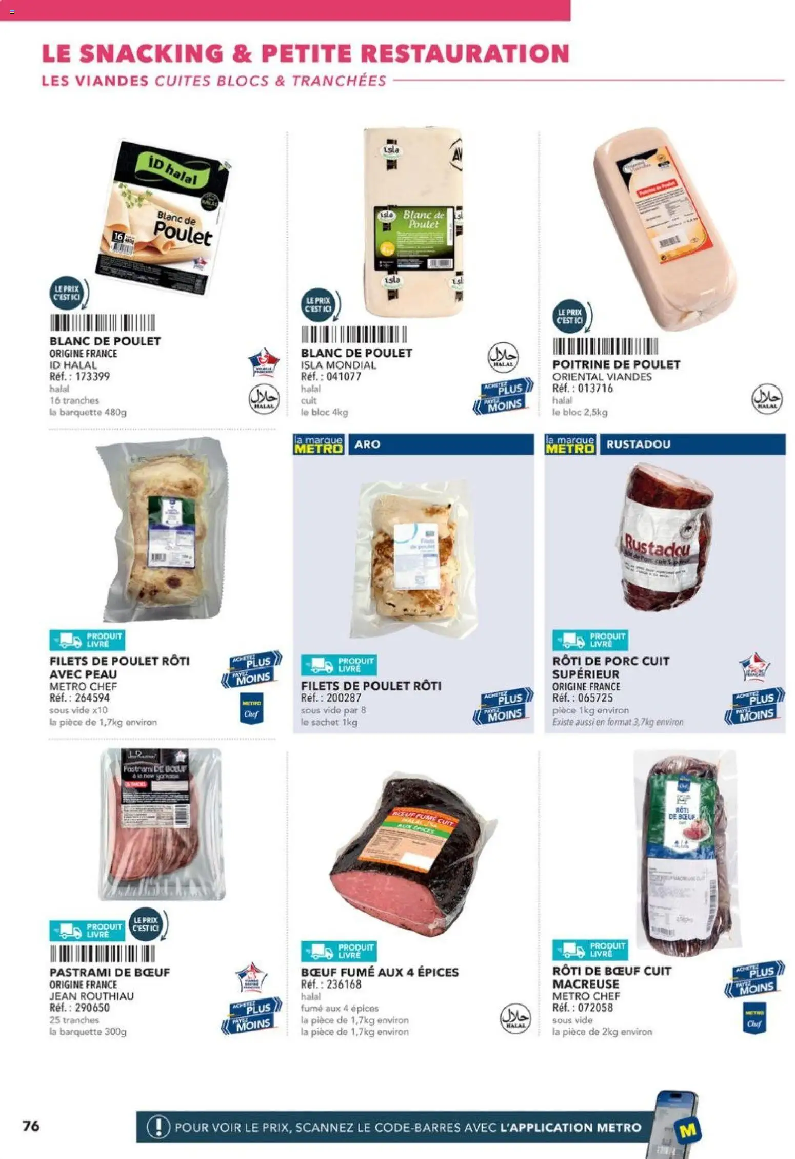 {H1} | Page: 76 | Produits: Rôti de bœuf, Porc, Livre