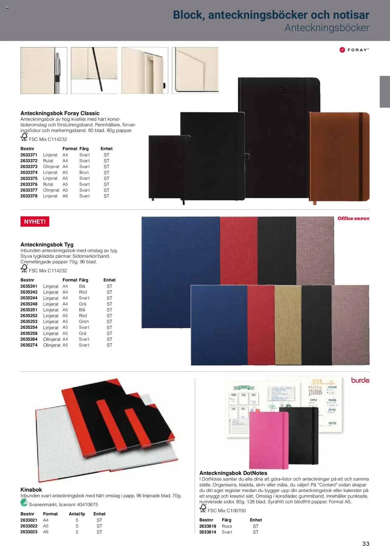 Office Depot reklamblad aktuell från 15.02.2024 | Sida: 35 | Produkter: Papper, Anteckningsbok, Kalender