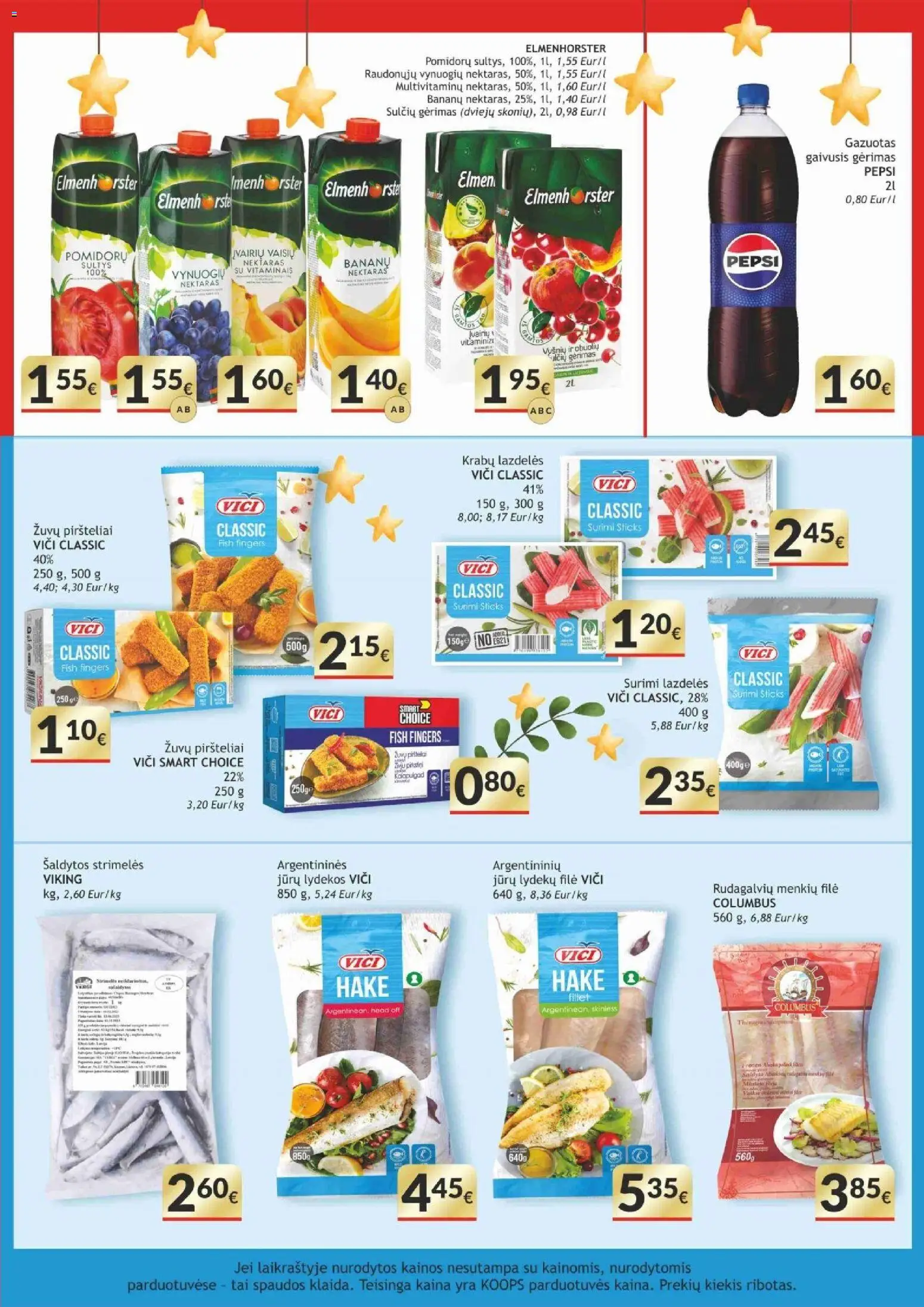 Koops akcijos nuo 15.12.2025 | Puslapis: 13 | Prekių: Gaivusis gėrimas, Sultys