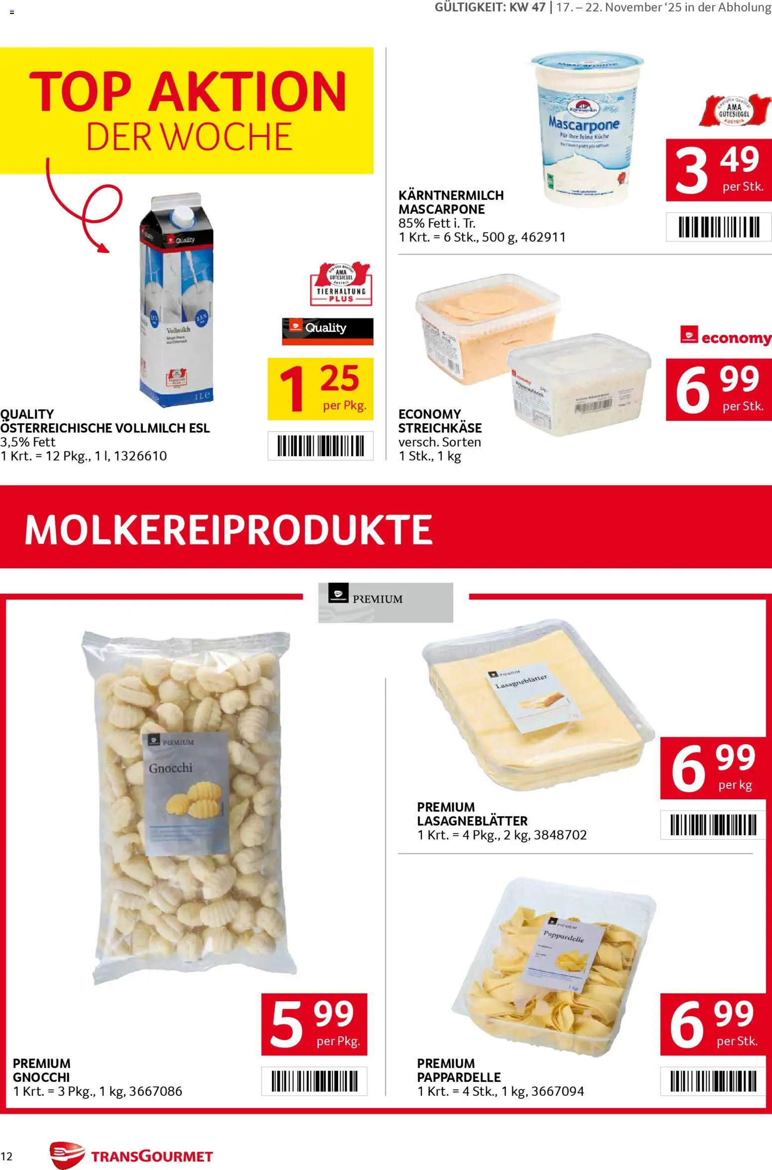 Transgourmet Flugblatt gültig ab 17.11.2025 | Seite: 12