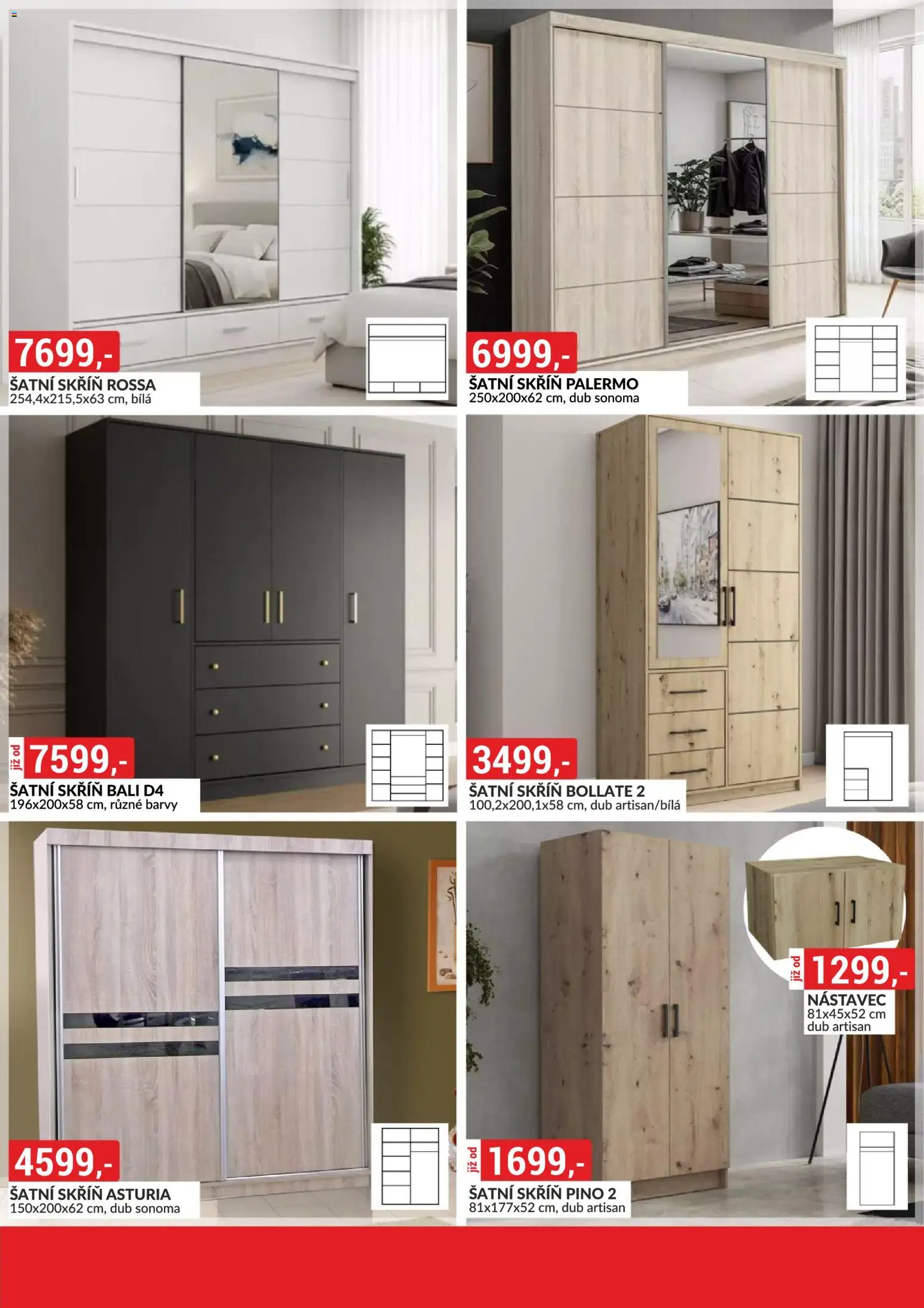 BAUMAX leták - Objevte svět nábytku od 01.04.2026 | Strana: 30 | Produkty: Šatní skříň, Barvy, Skříň