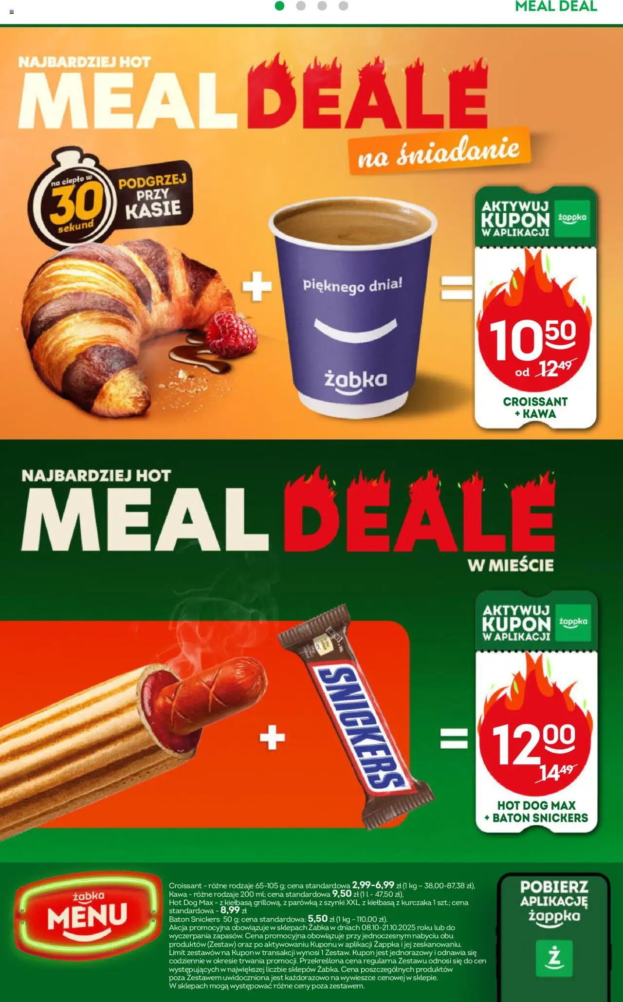 Żabka Gazetka od 08.10.2025 | Strona: 48 | Produkty: Kiełbasa, Baton, Kawa