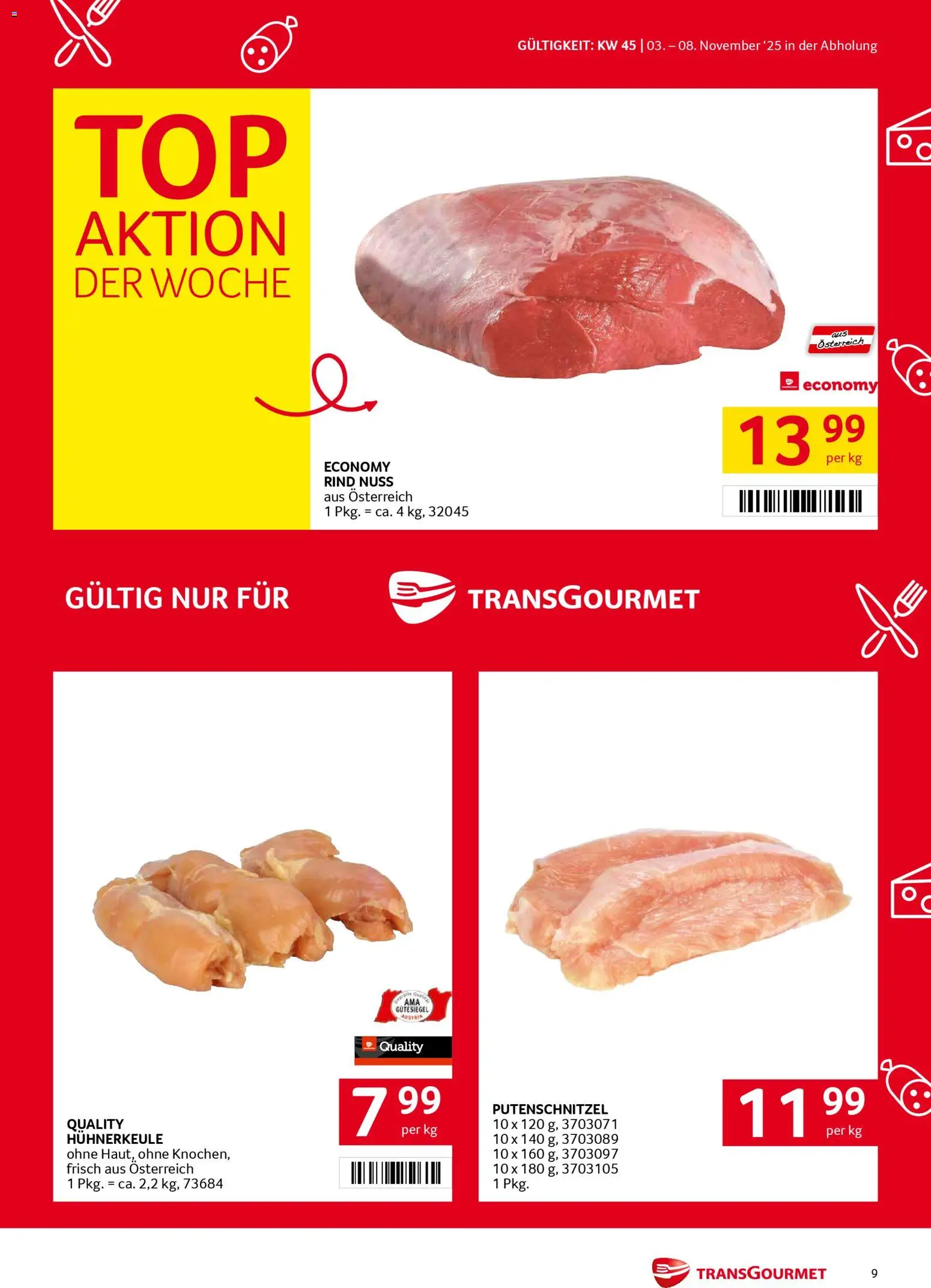 Transgourmet Flugblatt gültig ab 03.11.2025 | Seite: 9