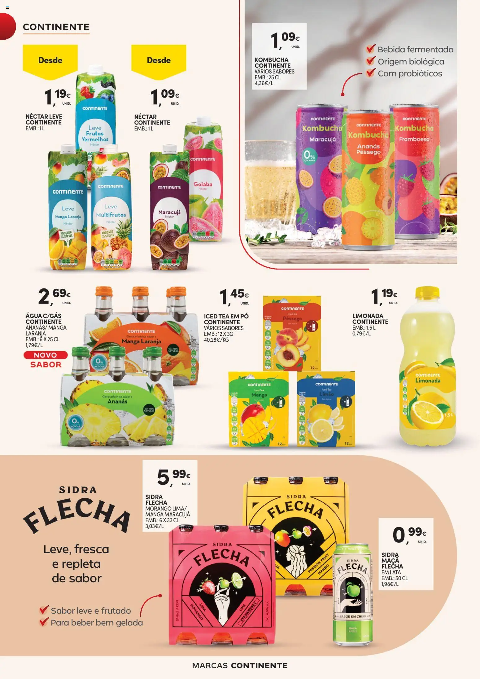 Continente - Marcas  │ válido de 07.04.2026 | Página: 26 | Produtos: Kombucha, Probióticos, Maça, Bebida