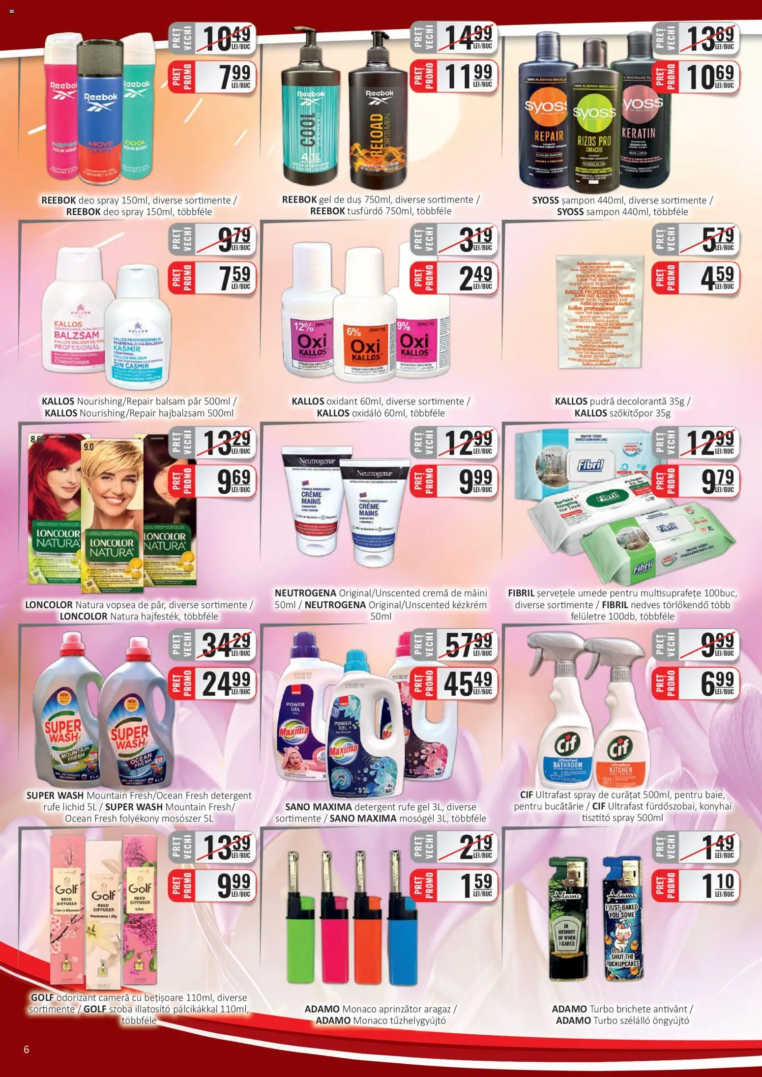 Noul catalog CBA – valabil de la 16.03.2026 | Pagină: 6 | Produse: Șampon, Balsam, Cremă de mâini, Detergent
