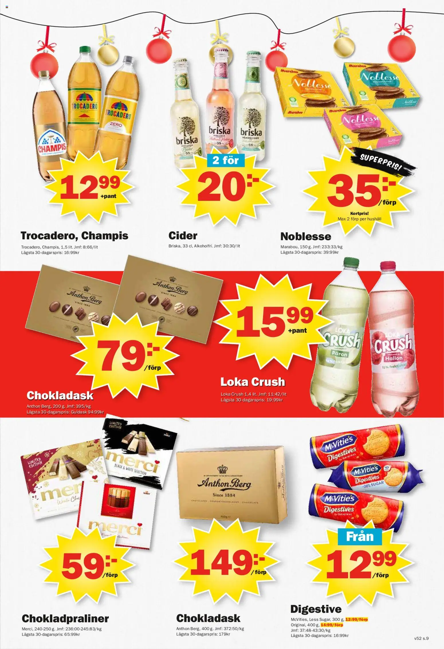 Pekås reklamblad aktuell från 22.12.2025 | Sida: 9 | Produkter: Digestive, Loka, Cider, Hallon