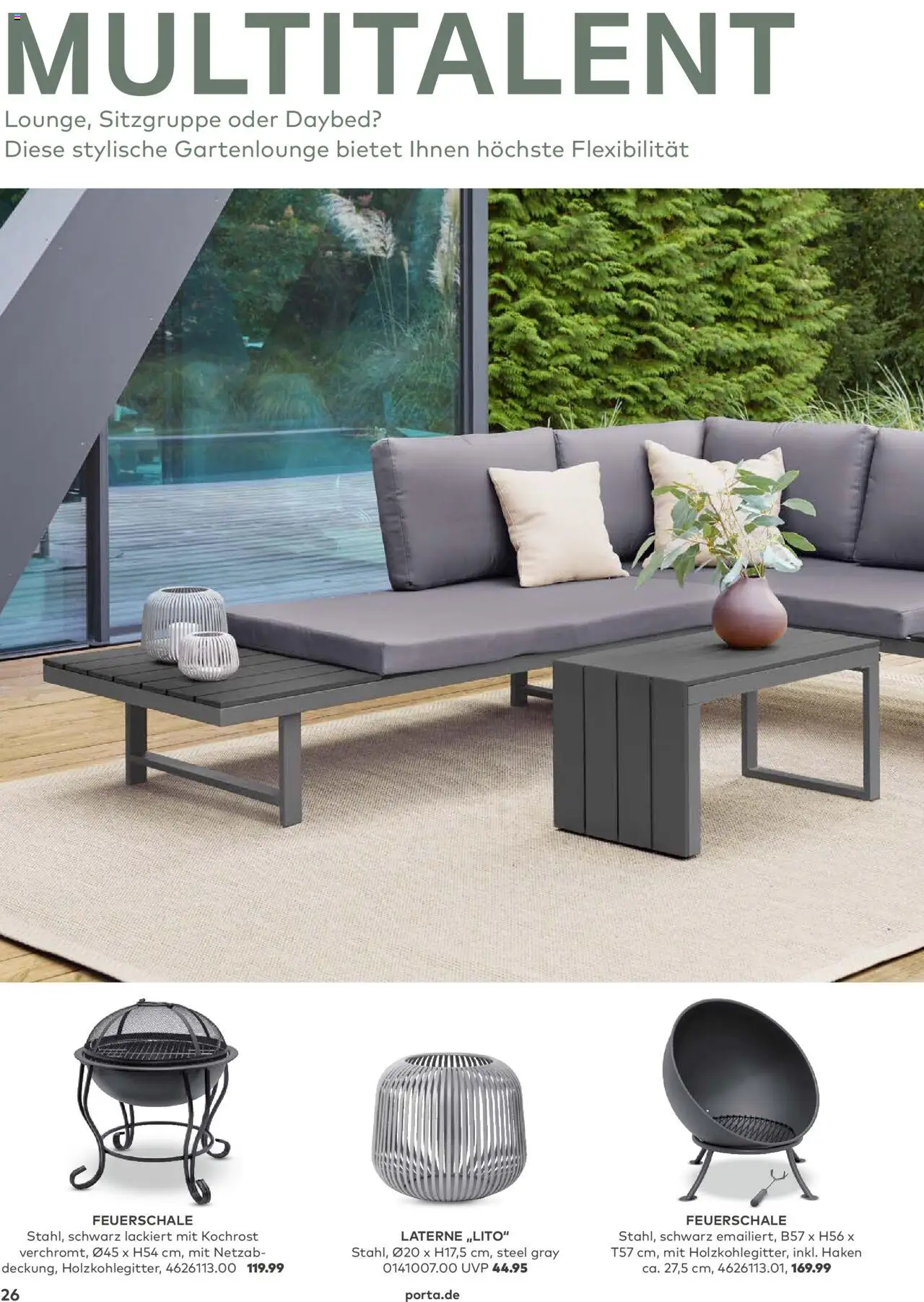 Porta! - Outdoor - Gartenmöbelkatalog 2025 - gültig ab dem 02.03.2025 | Seite: 26