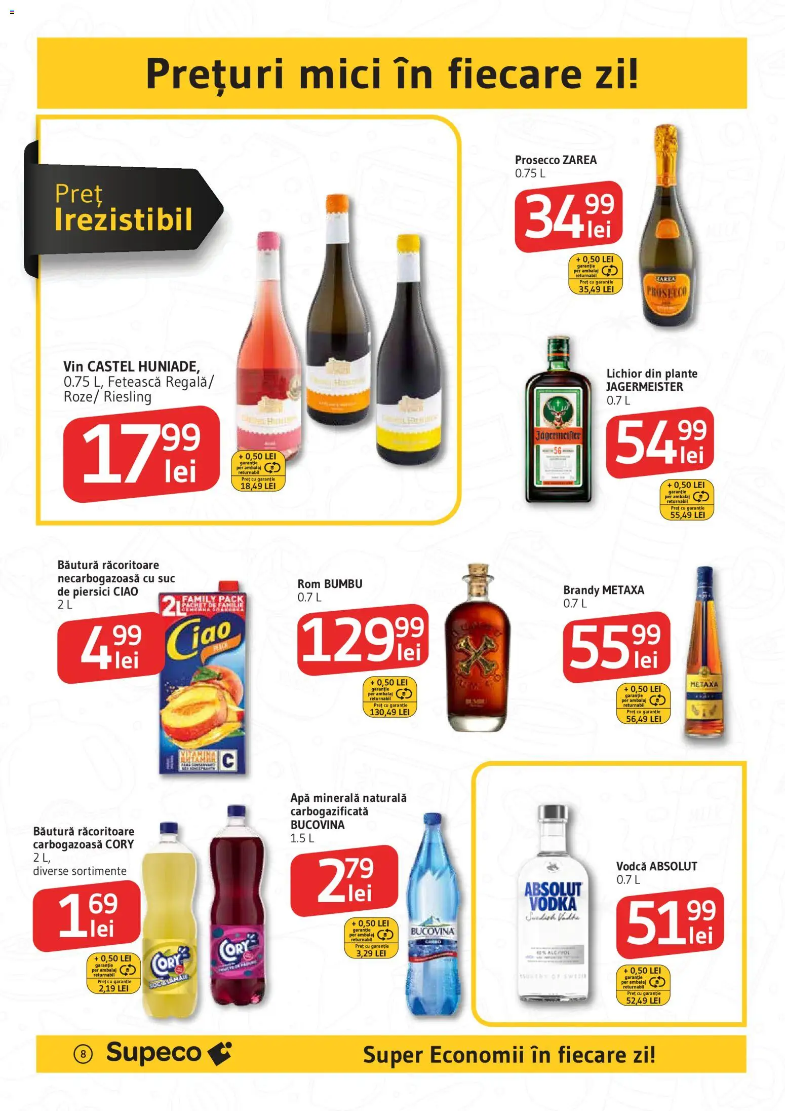Noul catalog Supeco – valabil de la 27.11.2025 | Pagină: 8 | Produse: Yazı tahtası kalemi, Mici, Lichior, Apă