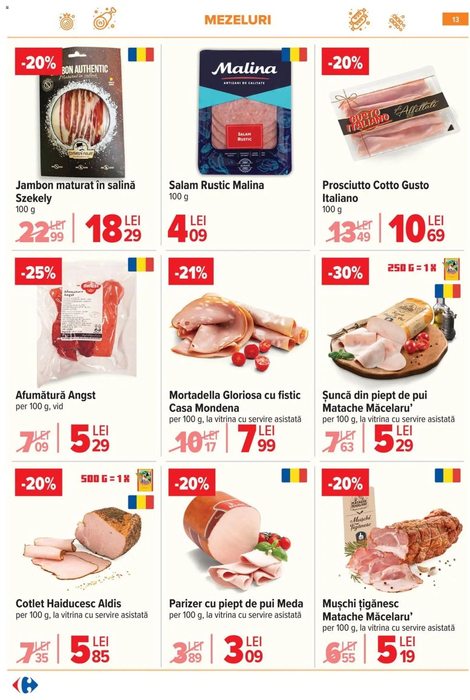 Noul catalog Carrefour – valabil de la 15.04.2026 | Pagină: 14 | Produse: Hacıyatmaz Kedi Oyuncağı, Șuncă, Fistic, Parizer