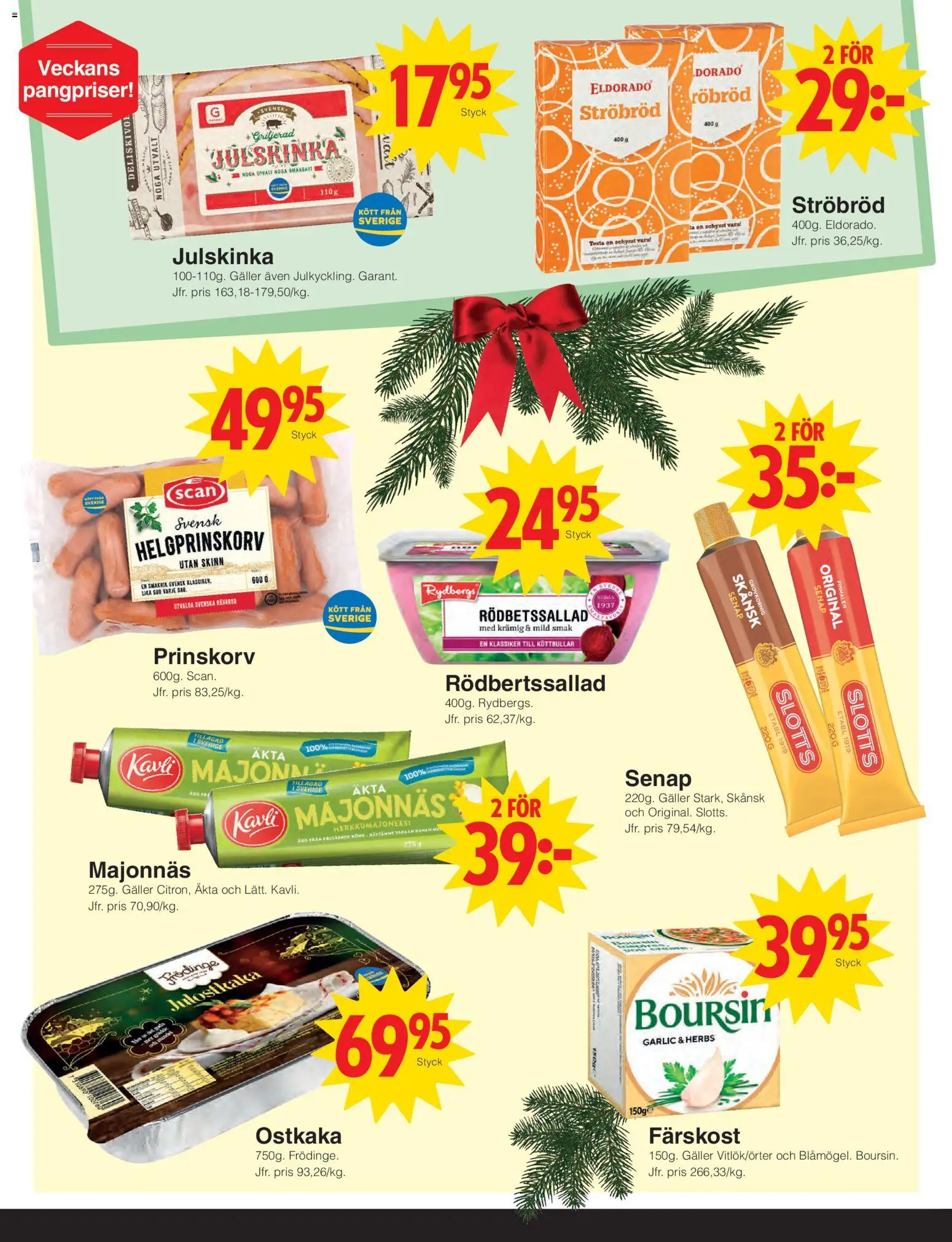 Matöppet reklamblad aktuell från 15.12.2025 | Sida: 2 | Produkter: Rödbetssallad, Köttbullar, Prinskorv, Galler