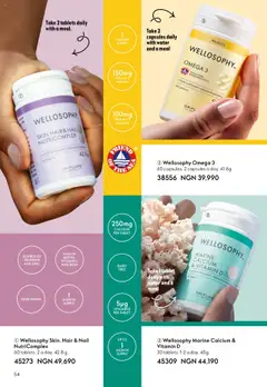 Offer preview "Oriflame Catalogue " | Page: 54 | Products: Čokoladni napitci, Water, Fish, Iron