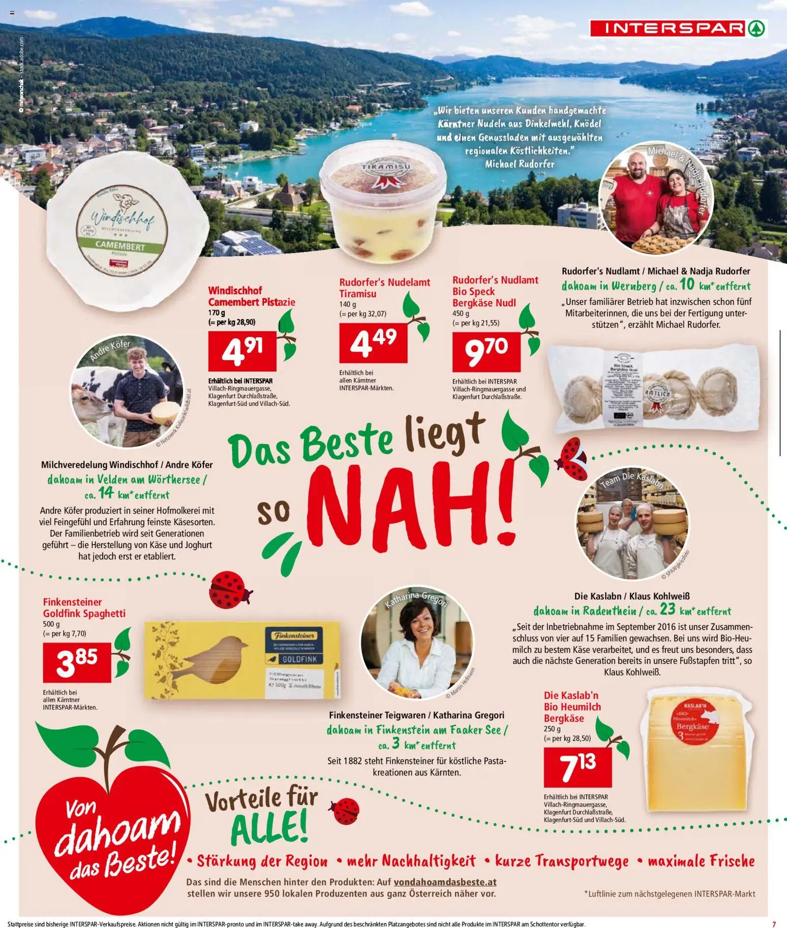 Interspar Flugblatt - Kärnten gültig ab 05.03.2026 | Seite: 7 | Produkte: Pasta, Milch, Joghurt, Hajdina liszt