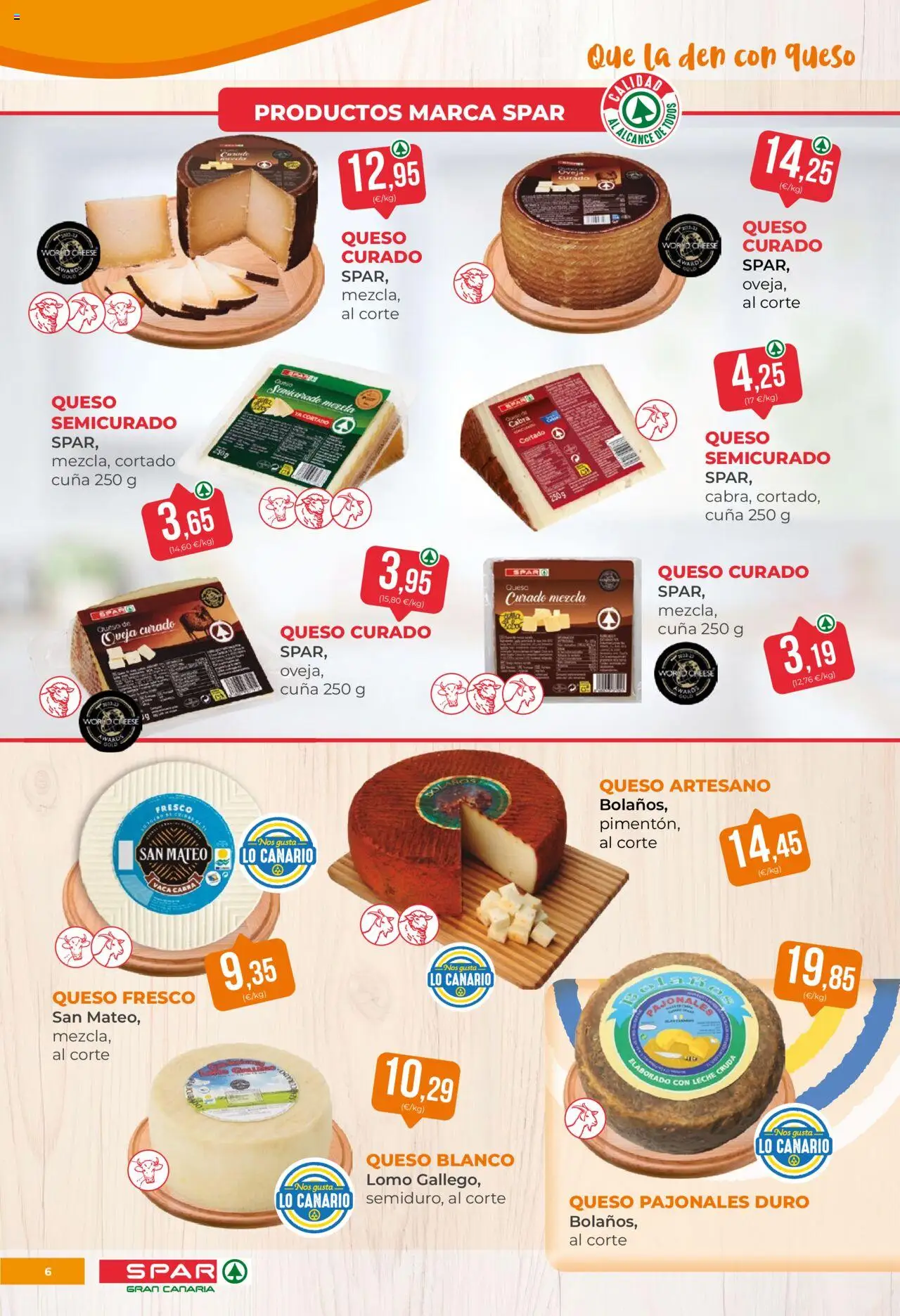 Spar folleto │ válido desde el 19.09.2025 | Página: 6 | Productos: Leche, Queso, Queso fresco, Cuna