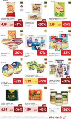 Rimi leidinys galioja nuo 17.02.2026 | Puslapis: 21 | Prekių: Fermentinis sūris, Sviestas, Varškė, Majonezas