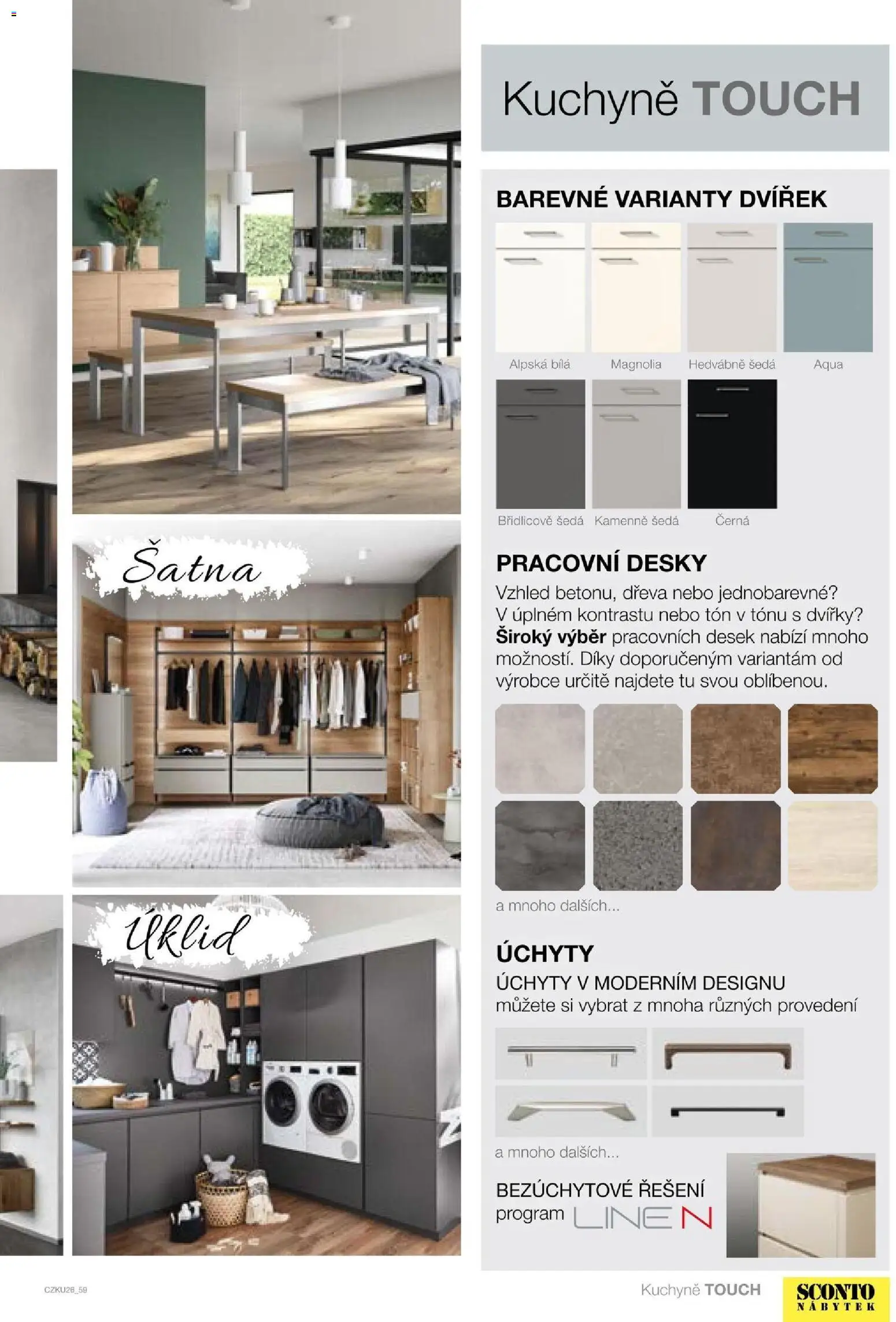 Sconto nábytek katalog - Kuchyně na míru od 06.01.2026 | Strana: 59 | Produkty: Nábytek, Desky, Kuchyně