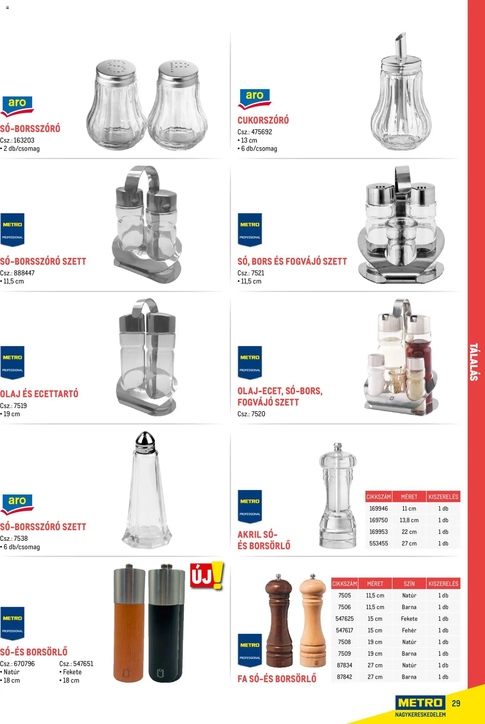 Metro akciós ujság - amely érvényes a következő dátumtól: 18.02.2026 | Oldal: 29 | Termékek: Olaj, Só, Bors