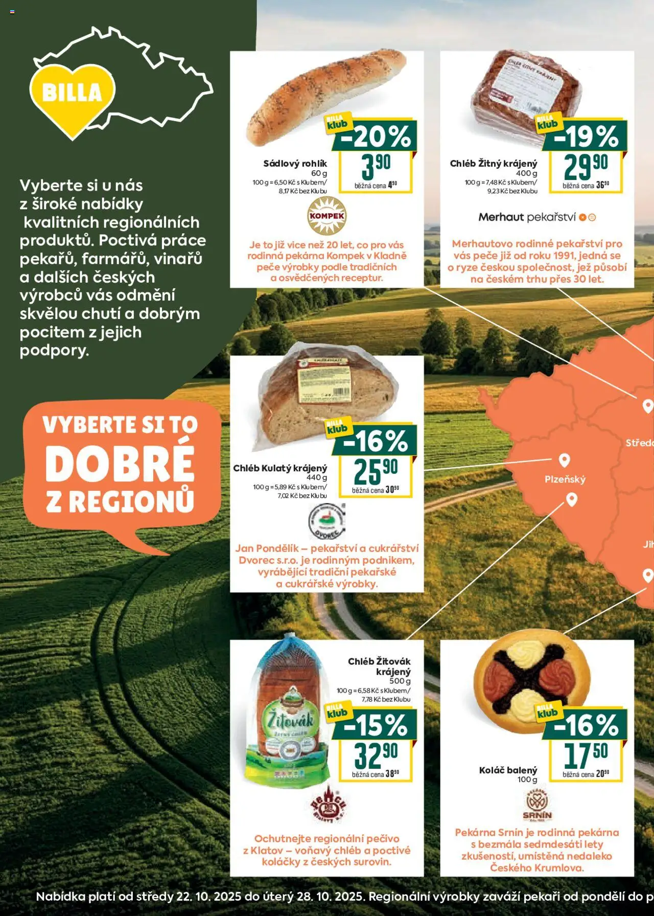 Billa Velký leták od 22.10.2025 | Strana: 12 | Produkty: Chléb, Rýže, Rohlík, Pečivo