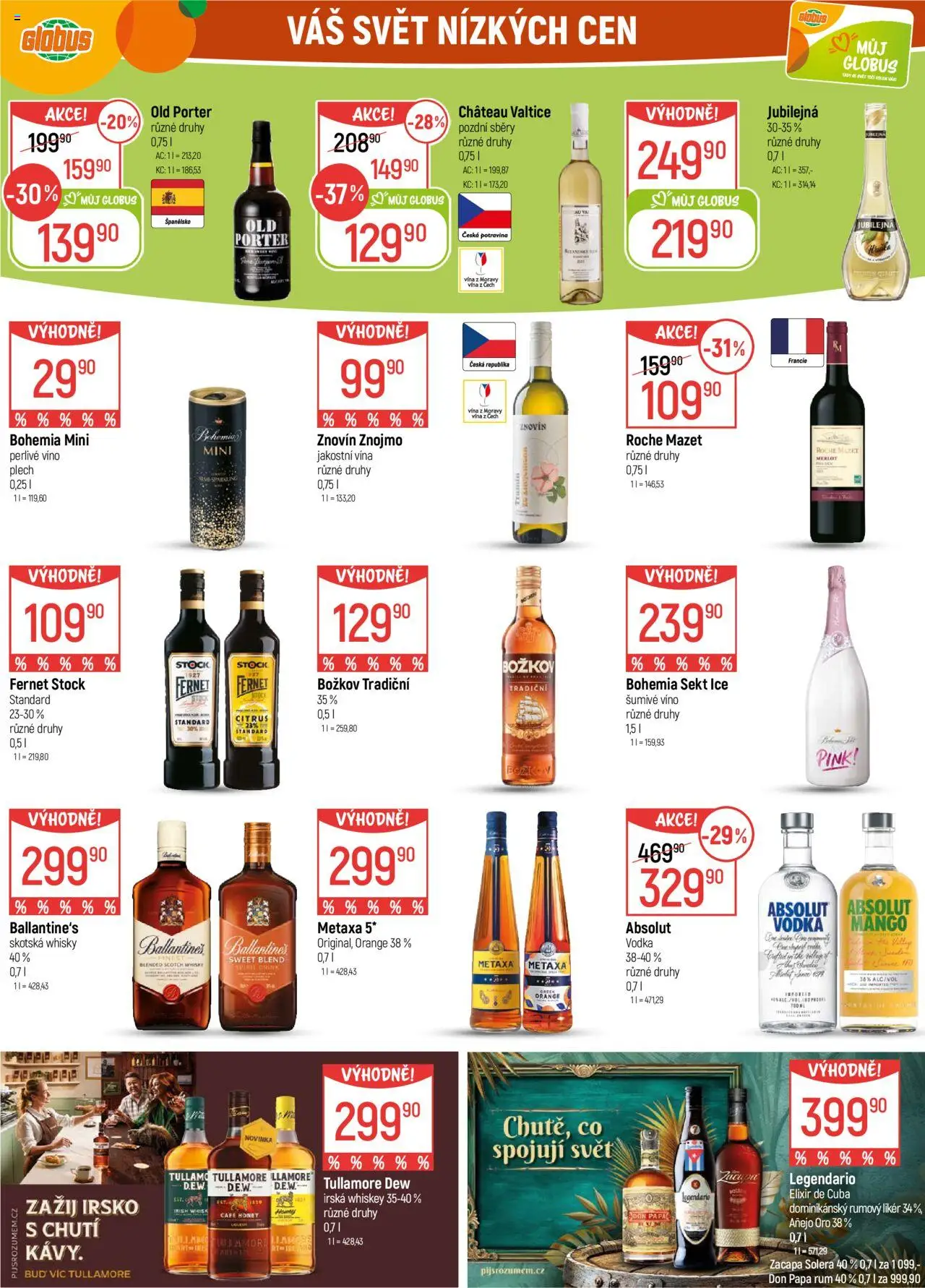 Globus leták - Havířov od 22.10.2025 | Strana: 28 | Produkty: Rum, Don Papa rum, Legendario, Tullamore Dew