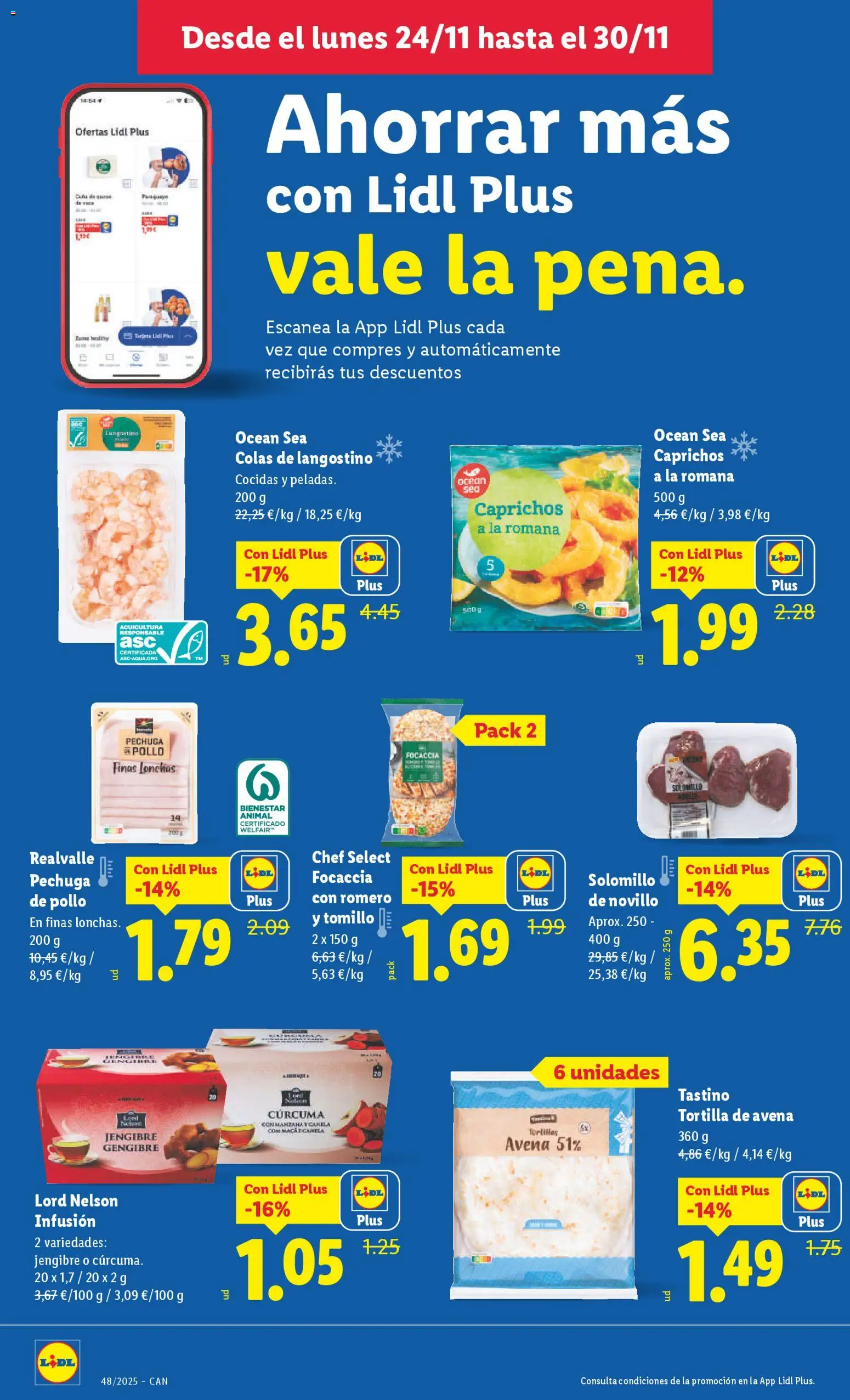 Lidl - Canarias  │ válido desde el 24.11.2025 | Página: 16 | Productos: Manzana, Ρυζογκοφρέτα, Cuna, Langostino