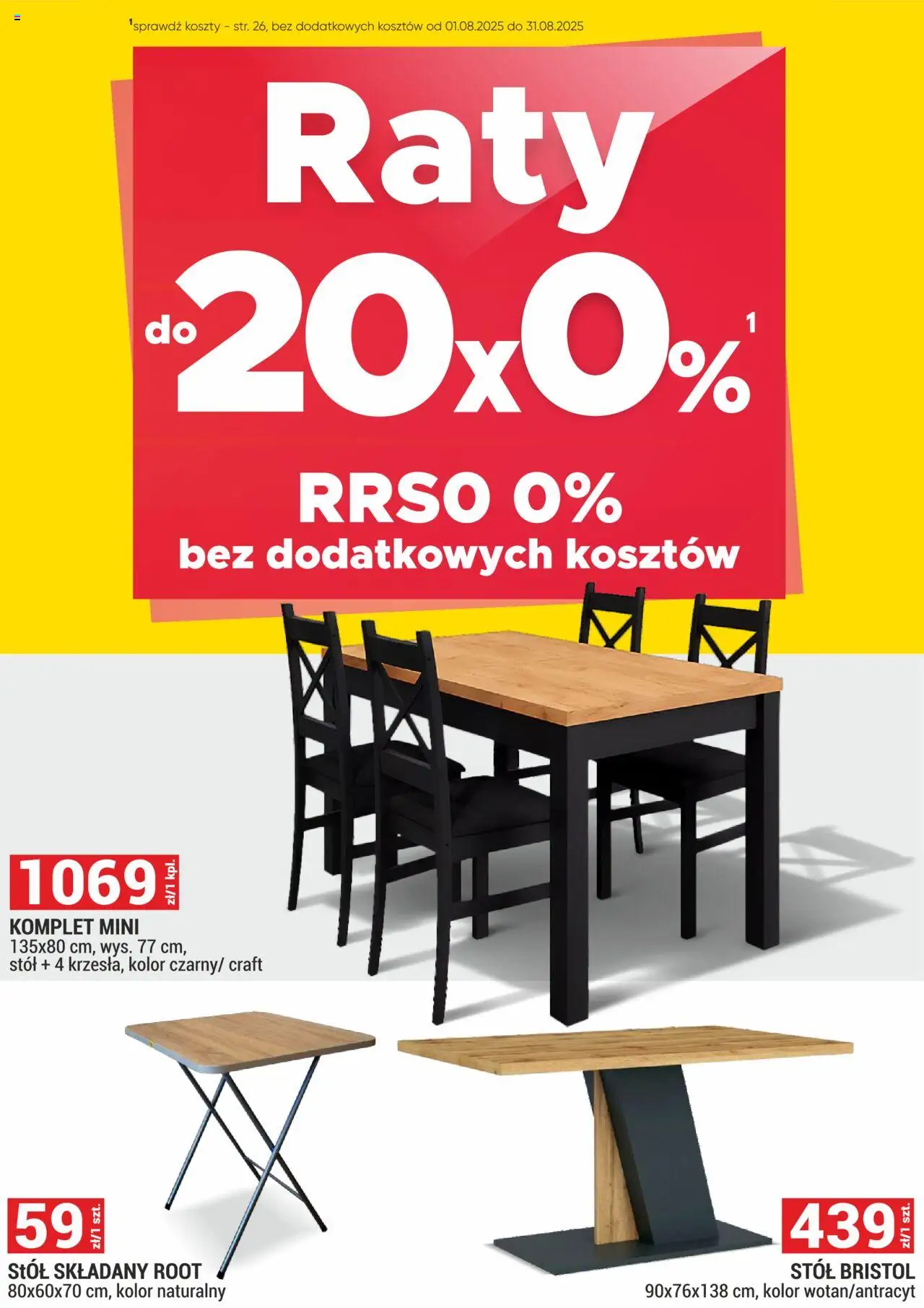 Merkury Market Gazetka - Meble, Wypoczynki, Materace od 01.08.2025 | Strona: 2 | Produkty: Stół