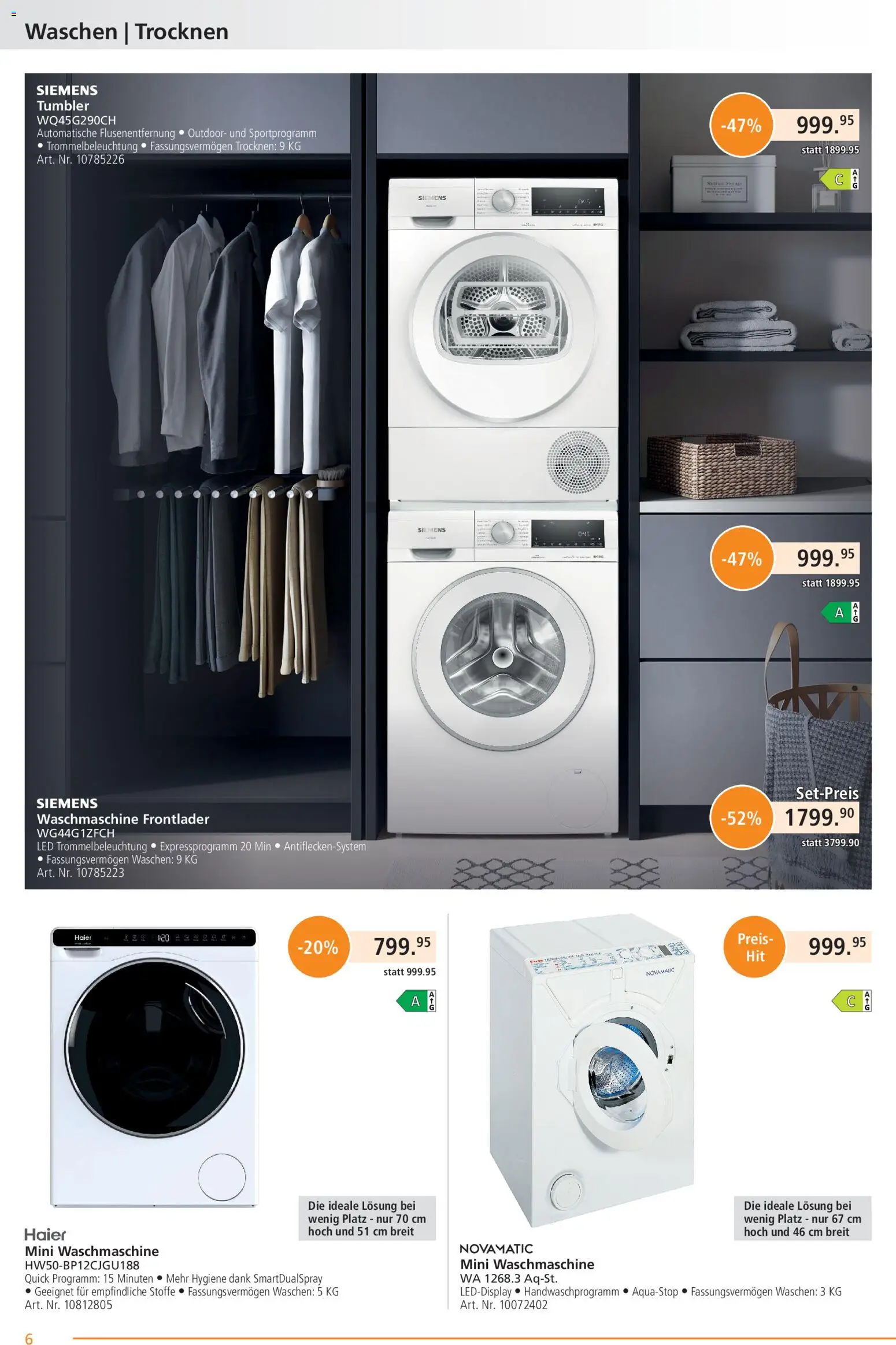 Fust aktionen – gültig ab 23.03.2026 | Seite: 6 | Produkte: Waschmaschine, Siemens