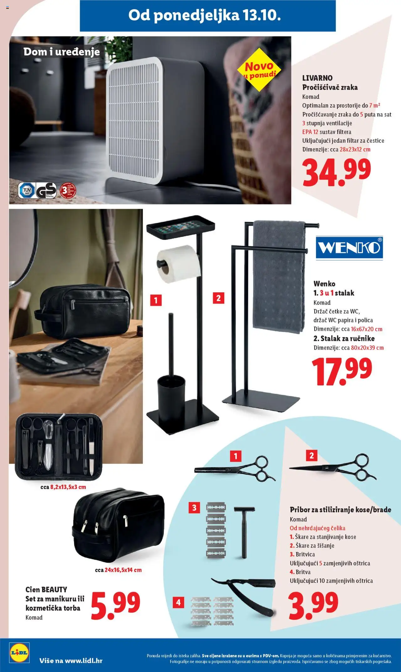 Lidl katalog | vrijedi od 13.10.2025 | Stranica: 32 | Proizvodi: Polica, Škare, Sat, Torba