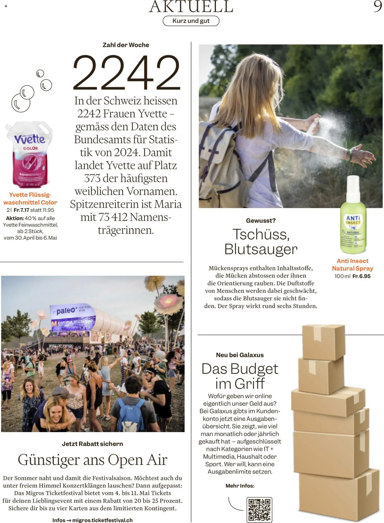 Migros aktionen Magazin – gültig ab 29.04.2026 | Seite: 9 | Produkte: Waschmittel