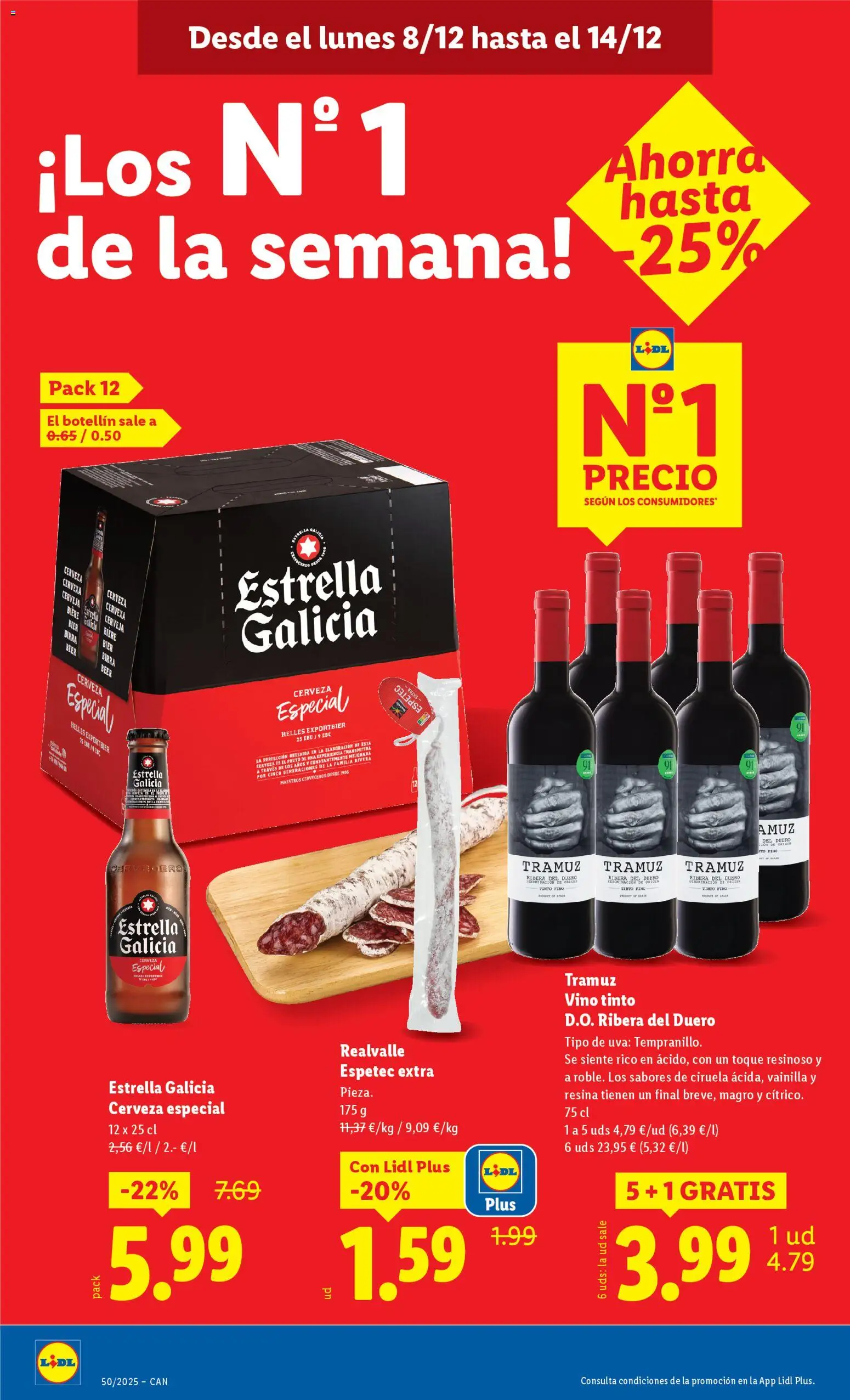 Lidl - Canarias │ válido desde el 08.12.2025 | Página: 14 | Productos: Vino, Cerveza