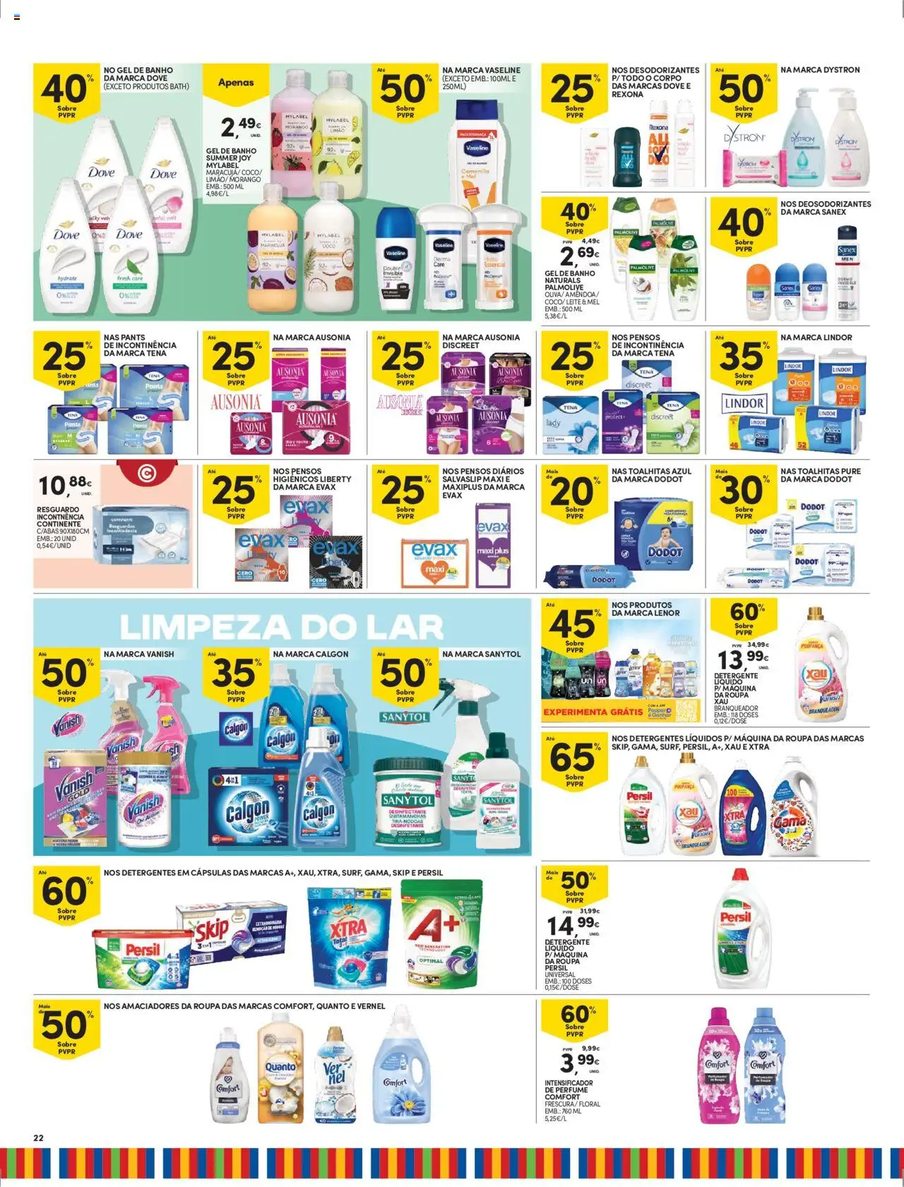 Continente - Madeira │ válido de 30.09.2025 | Página: 22 | Produtos: Pensos higiénicos, Gel de banho, Leite, Mel