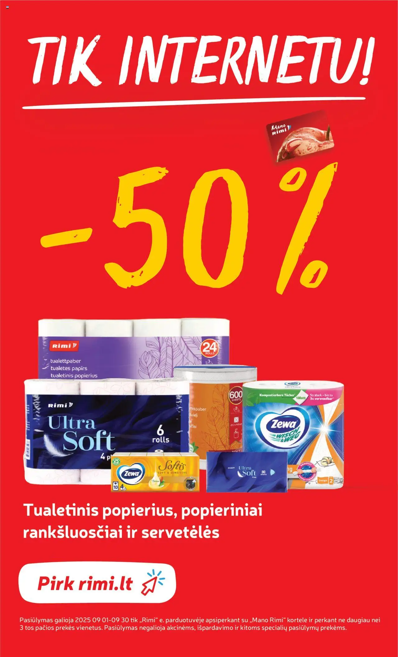 Rimi akcijos nuo 09.09.2025 | Puslapis: 28 | Prekių: Tualetinis popierius