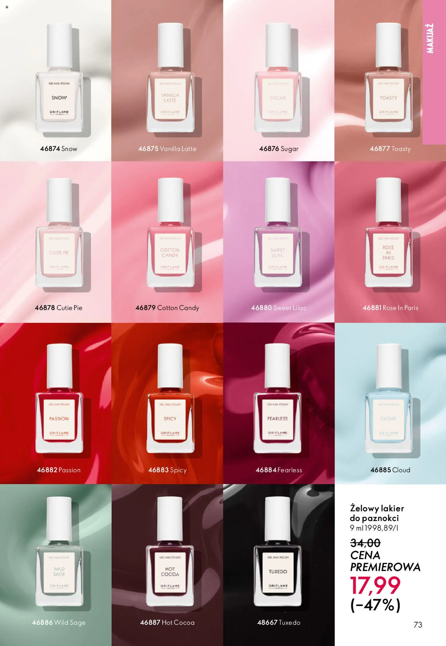 Oriflame Katalog 7 2026 od 06.05.2026 | Strona: 73 | Produkty: Makijaż, Lakier do paznokci