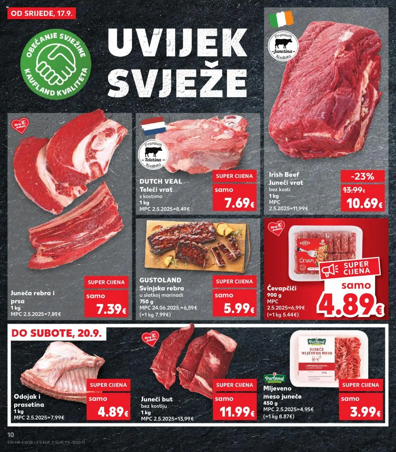 Kaufland katalog | vrijedi od 17.09.2025 | Stranica: 10 | Proizvodi: Juneći but, Teletina, Meso, Mljeveno meso