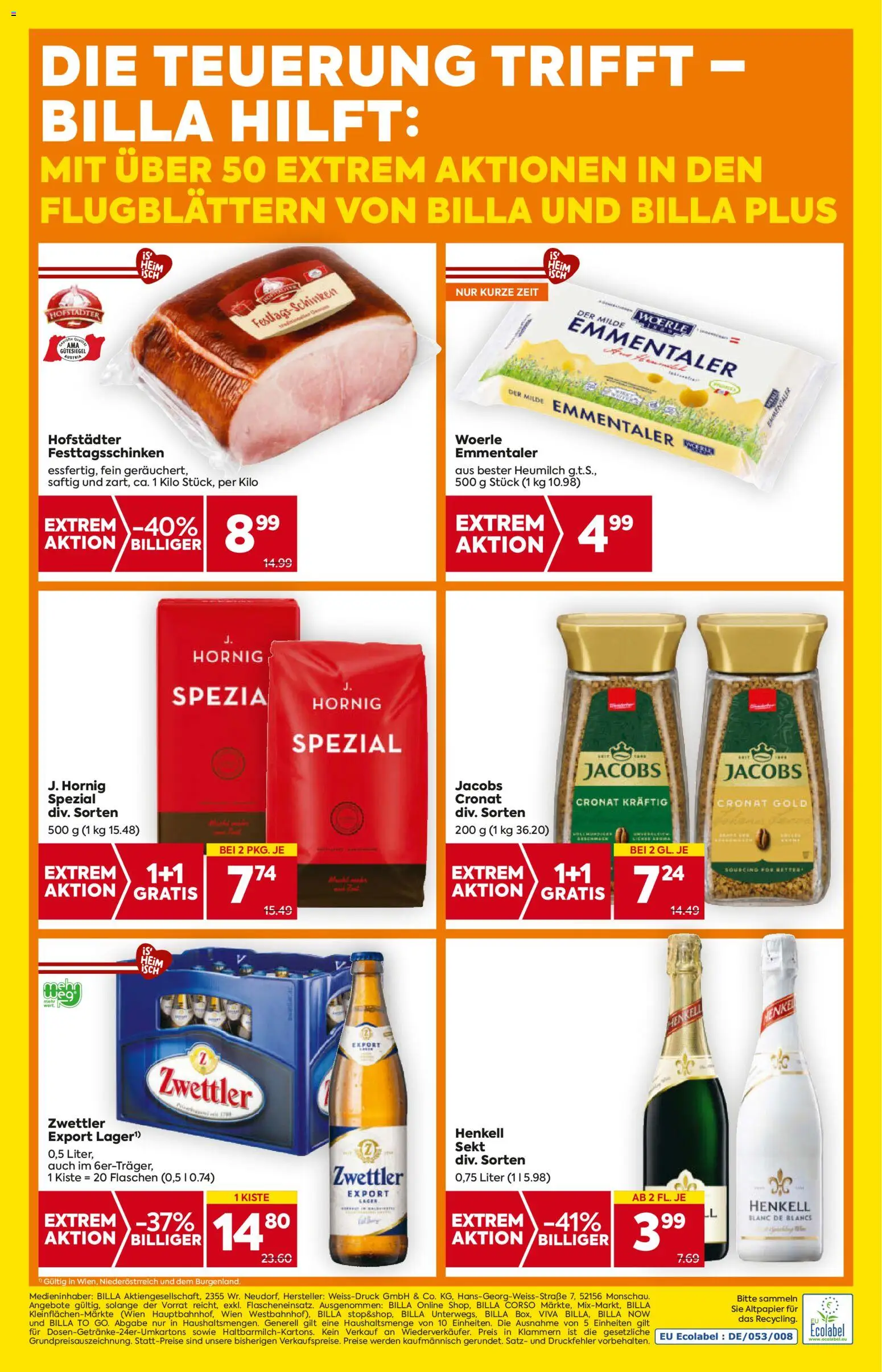 Billa Flugblatt - Niederösterreich gültig ab 06.11.2025 | Seite: 20