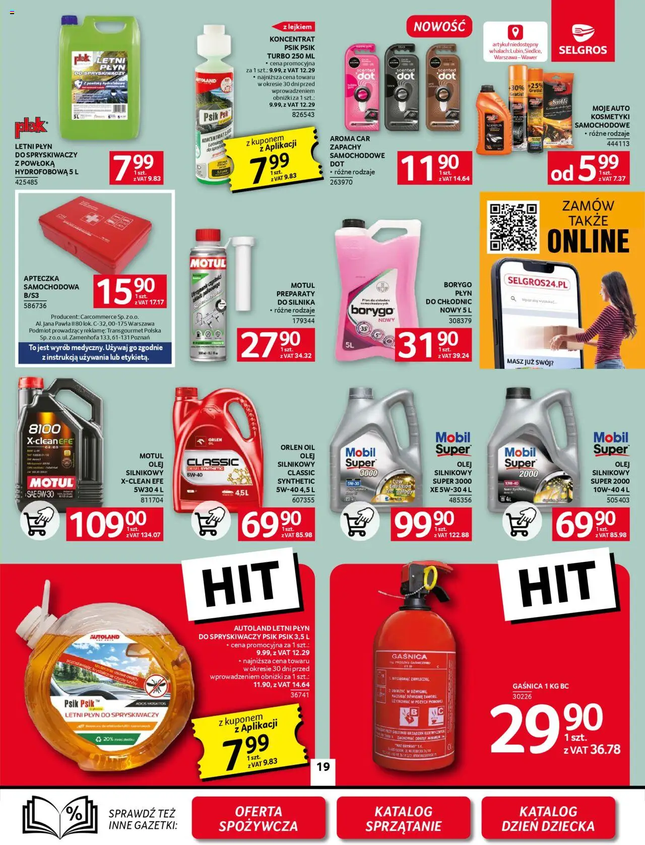 Selgros cash&carry Gazetka - Oferta przemysłowa od 22.05.2025 | Strona: 21 | Produkty: Gaśnica, Kosmetyki, Płyn do spryskiwaczy, Olej