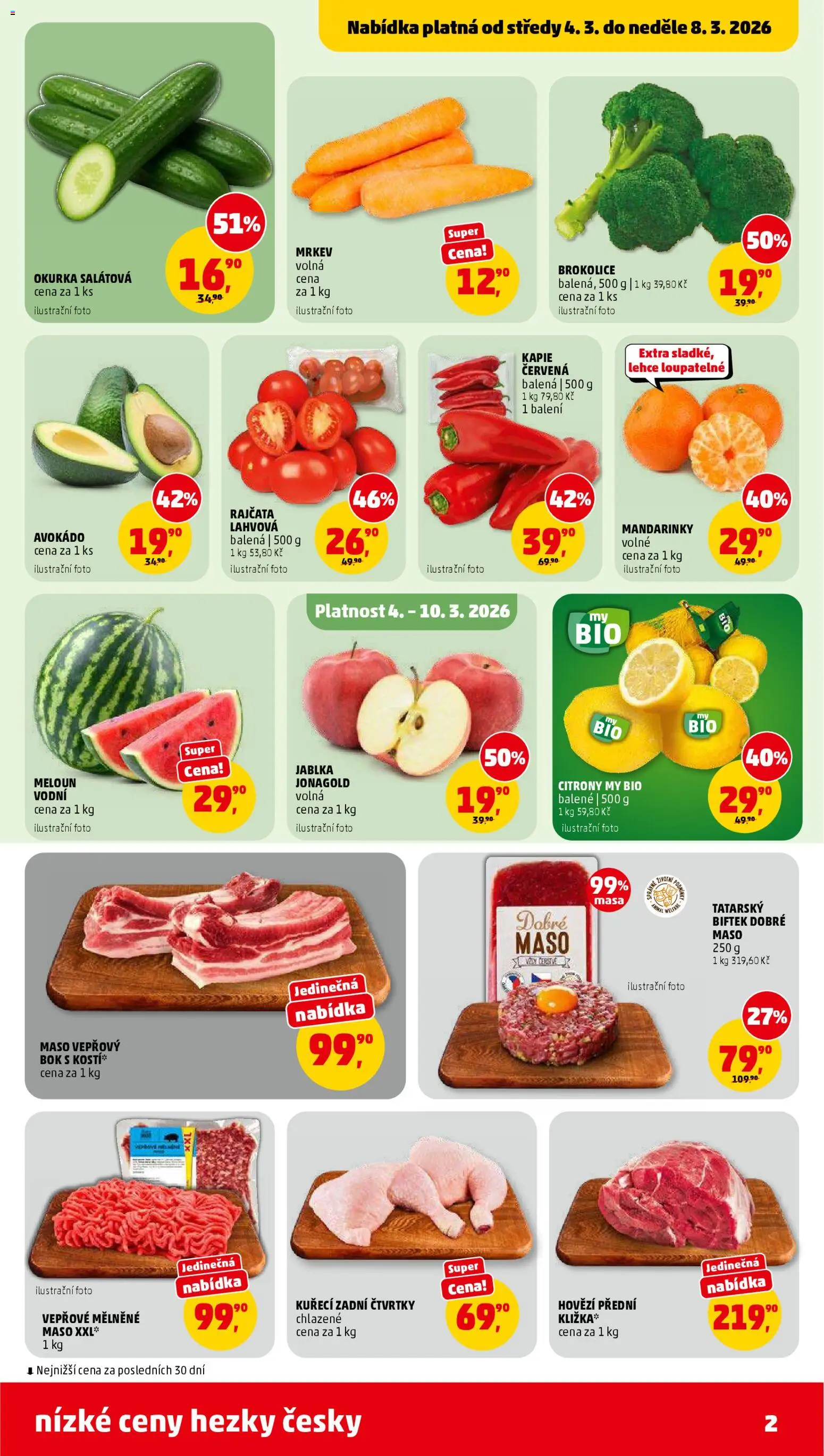 Penny Market leták od 04.03.2026 | Strana: 2 | Produkty: Meloun, Rajčata, Avokádo, Okurka