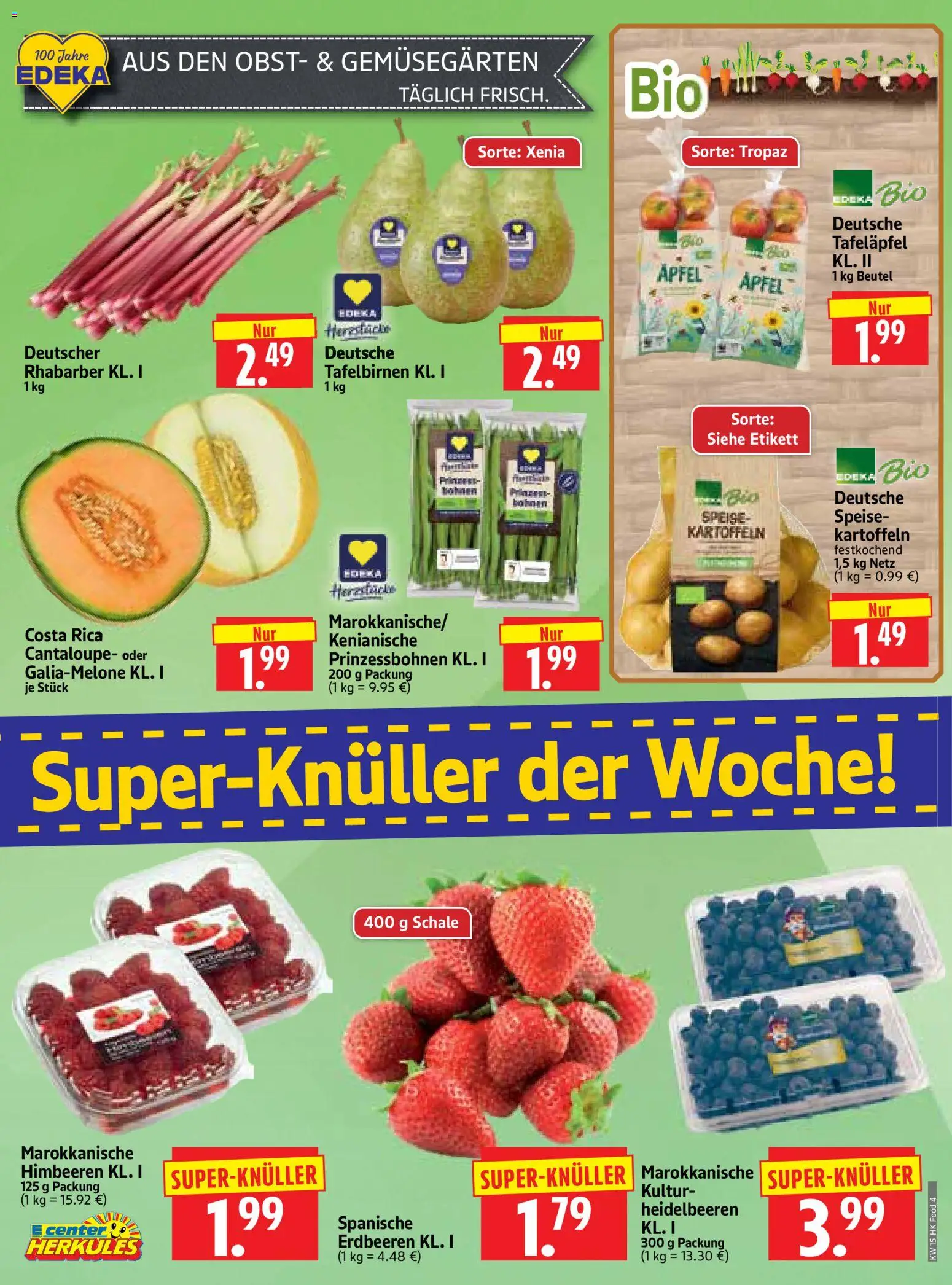 HERKULES Prospekt 	 – gültig ab 07.04.2026 | Seite: 4 | Produkte: Himbeeren, Kartoffeln, Obst, Rhabarber
